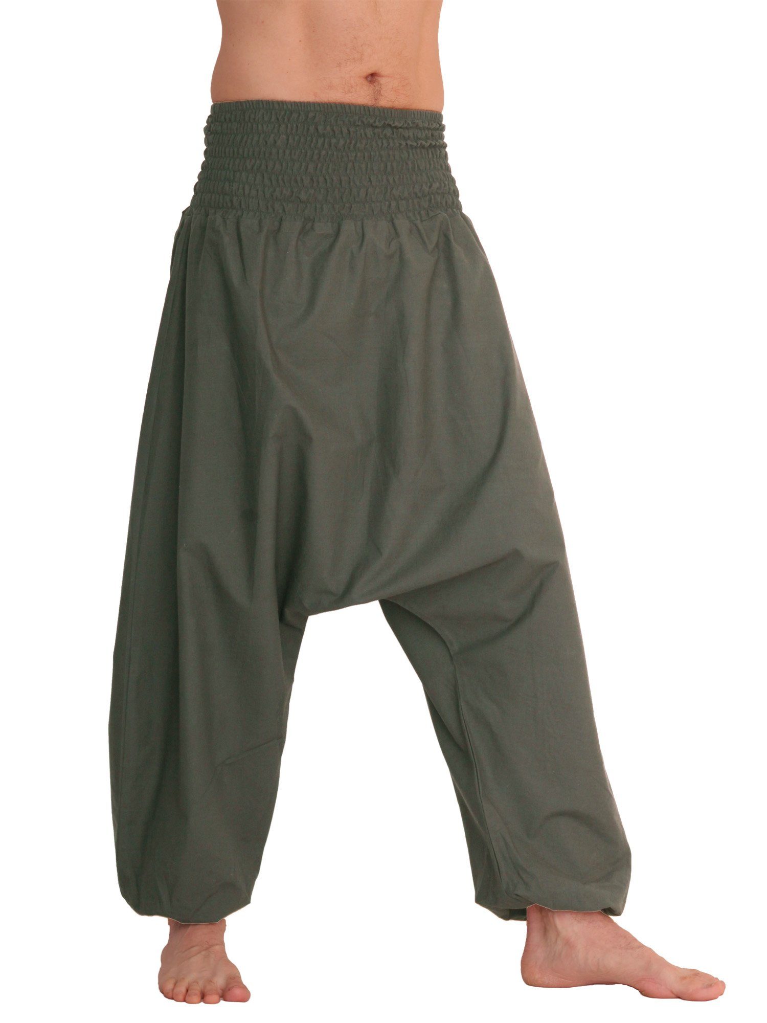 Leucht-Welten Haremshose Lange Aladinhose für Damen und Herren halbtiefer Schritt