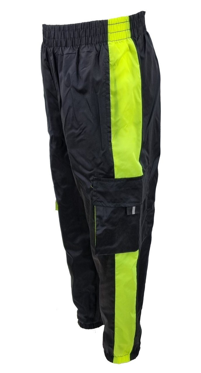 Windjacke Boy Fashion Schwarz/Gelb Regenkombination Matschanzug Matschjacke Regenanzug und JF675 Regen- Kinder