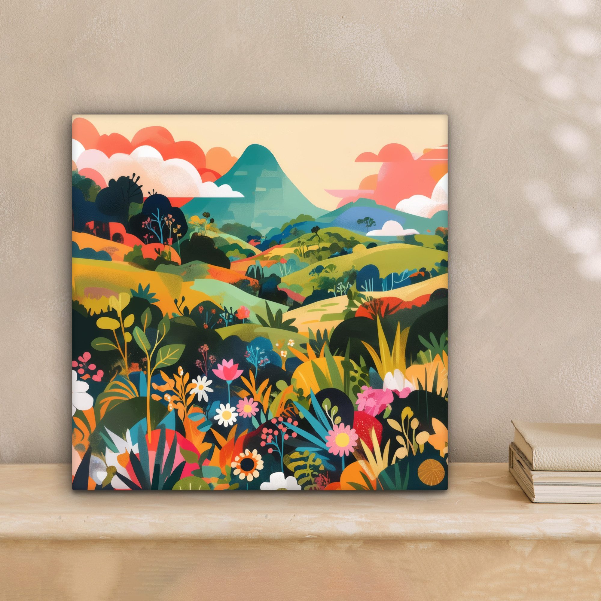 OneMillionCanvasses® Leinwandbild Sonnenlicht - Hügel - günstig online kaufen