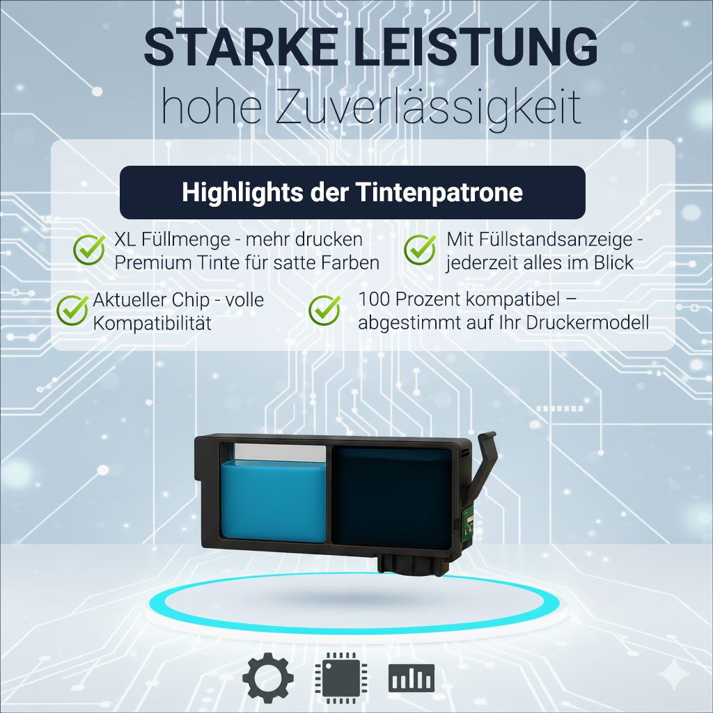 Druckerparadies 4er Pack BK Druckerpatronen 405 405XL kompatibel für Epson Tintenpatrone (4-tlg)