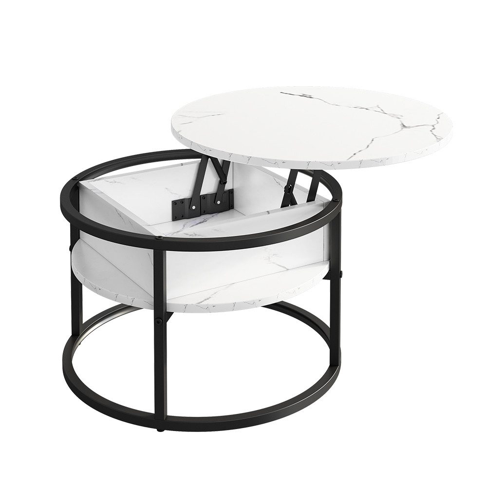 Vicco Couchtisch Marlo, Marmor Weiß, 57 x 57 cm günstig online kaufen