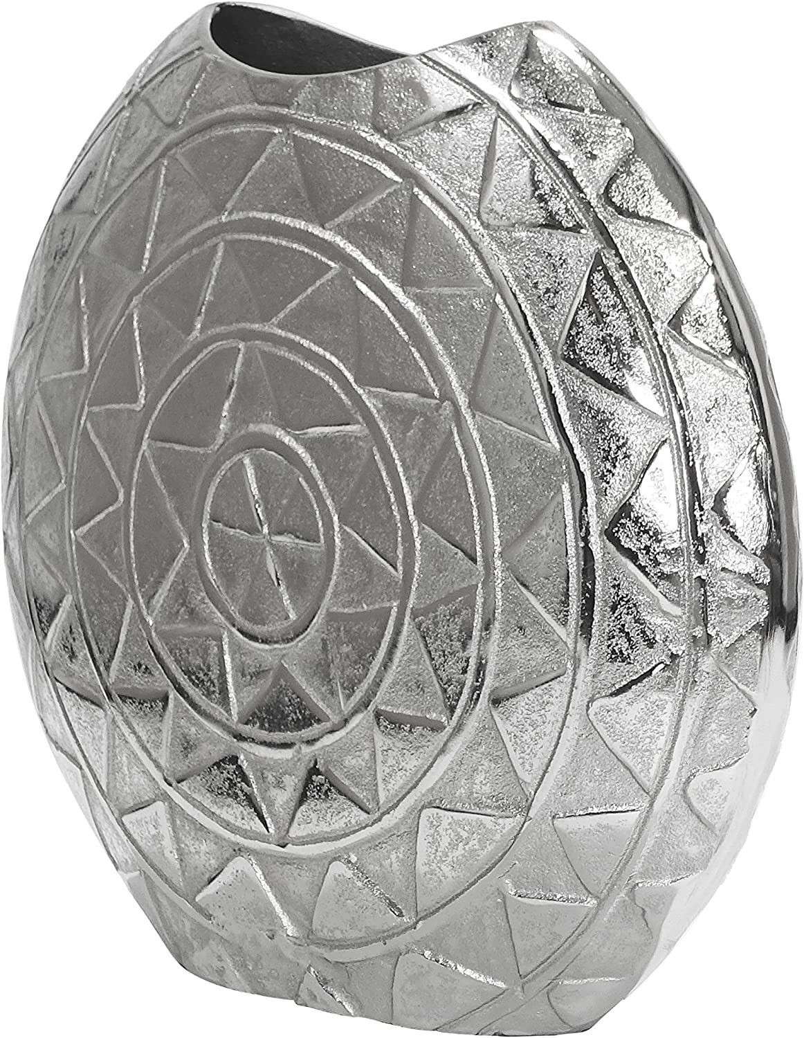 MichaelNoll Dekovase Vase Kunstblumen Dekovase Pflanztopf Aluminium Deko 43 cm / 51 cm