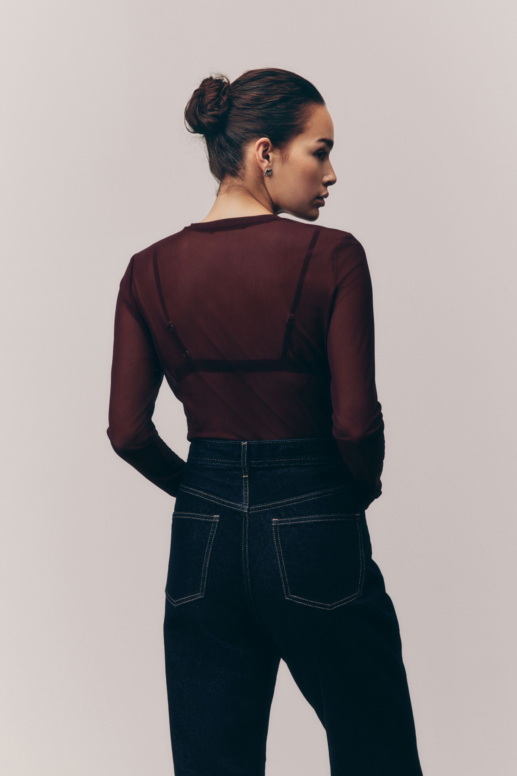 Next Langarmshirt Langarmshirt in Mesh-Optik (1-tlg) günstig online kaufen