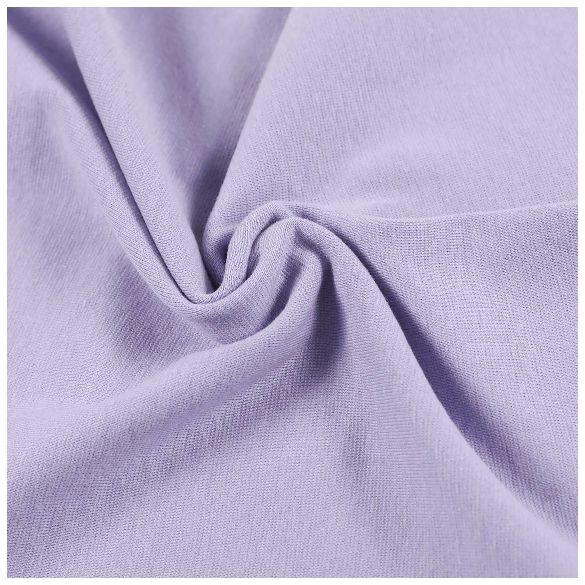 maDDma Stoff Bündchenstoff Schlauchware 35(70)cm breit Meterware ab 25cm Jersey, hellviolett