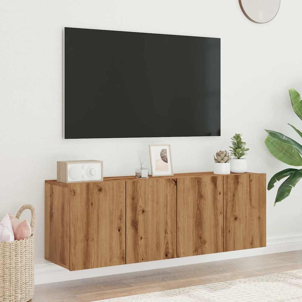 vidaXL TV-Wand TV-Wandschränke 2 Stk. Artisan-Eiche günstig online kaufen