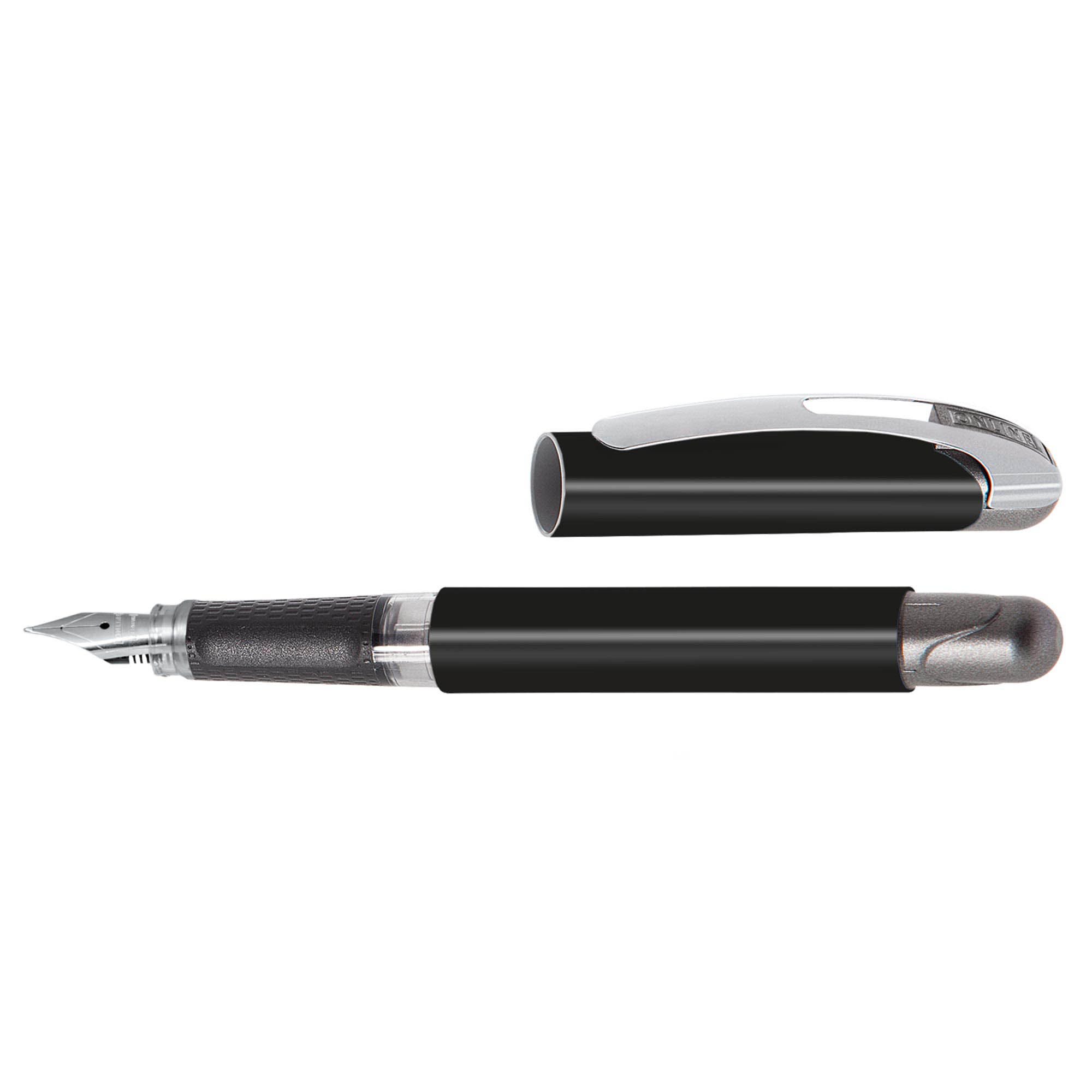 Online Pen Füller College Black für Linkshänder, Schulfüller, speziell für Linkshänder, inkl. Patrone, ergonomisch