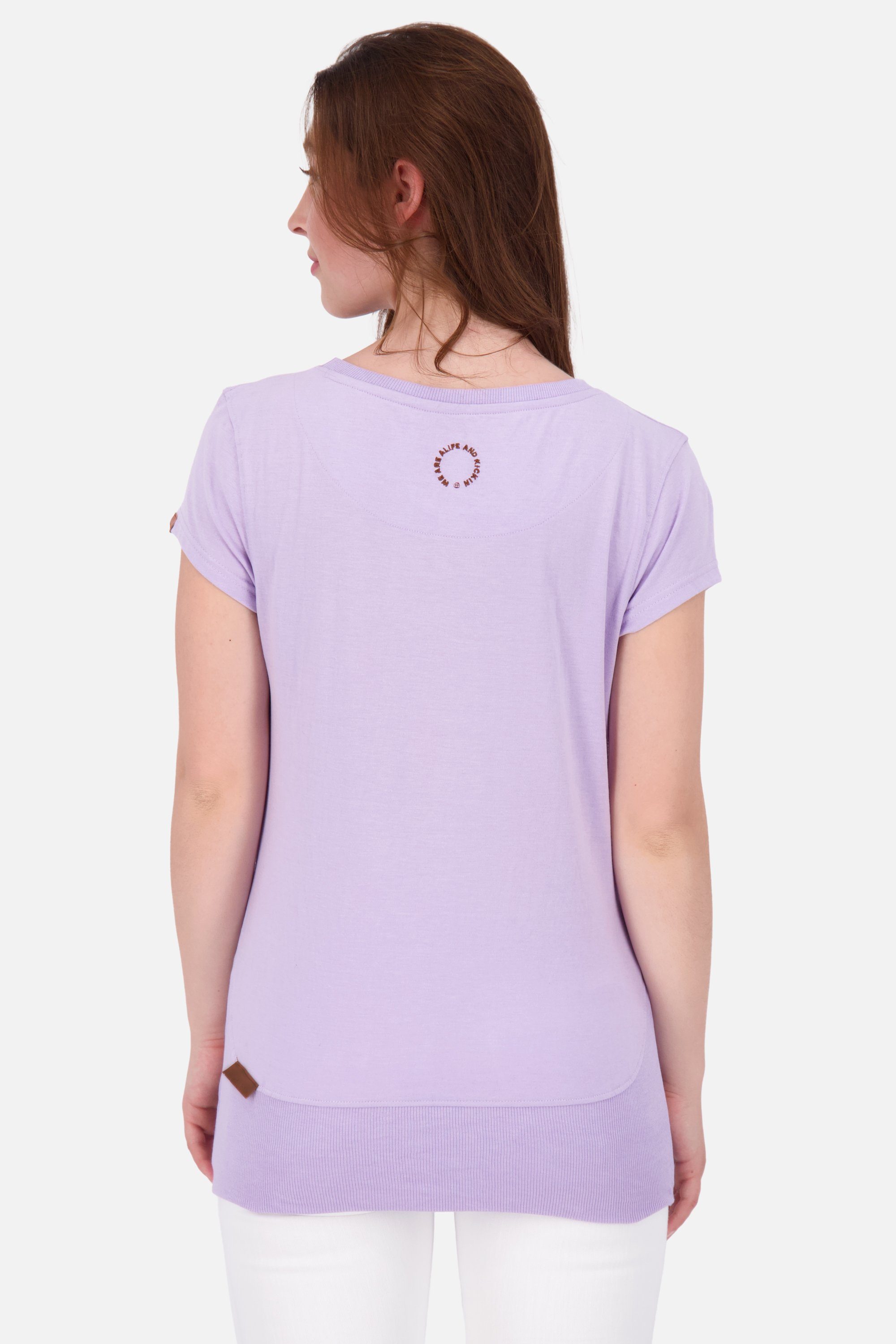 Rundhalsshirt Kurzarmshirt, Damen Alife & Kickin Shirt A CocoAK digital lavender Shirt melange
