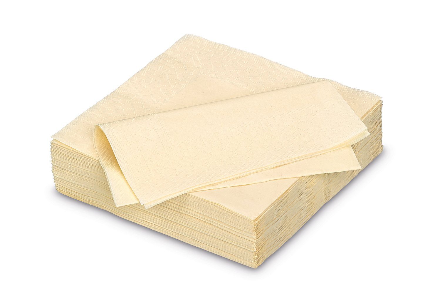 AVA Papierserviette, Servietten aus Papier 25x25cm 2-lagig 50 Stück Champagner