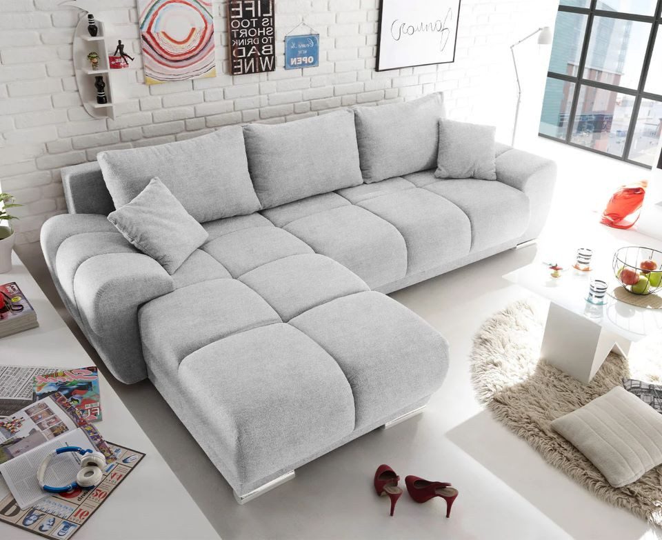 ED EXCITING DESIGN Ecksofa Anton, mit Schlaffunktion