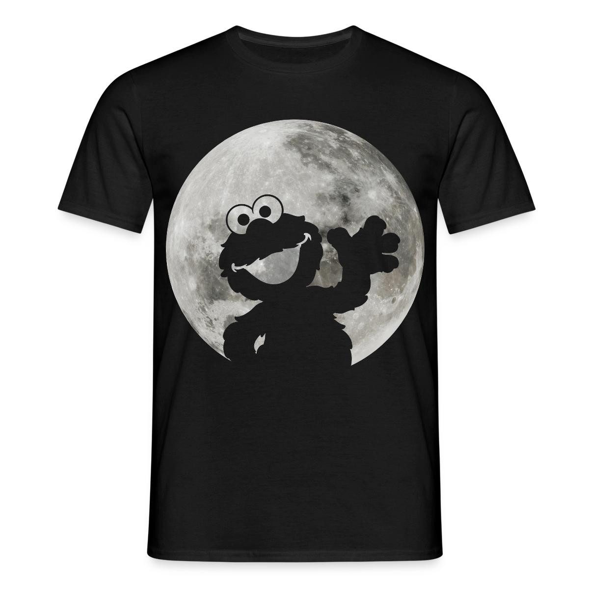 Spreadshirt T-Shirt Sesamstraße Elmo Im Vollmond Männer T-Shirt (1-tlg)