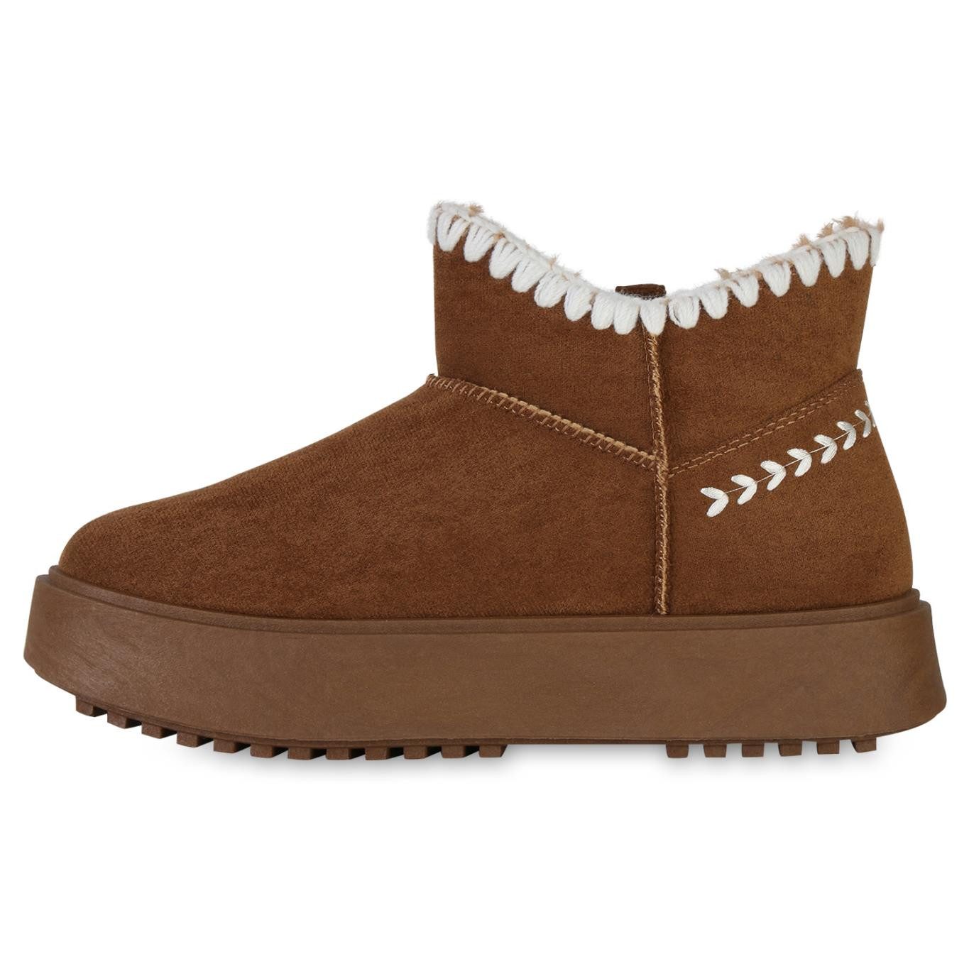 VAN HILL 841456 Winterstiefelette Damen Warm Gefütterte Winter Boots Stiefe günstig online kaufen