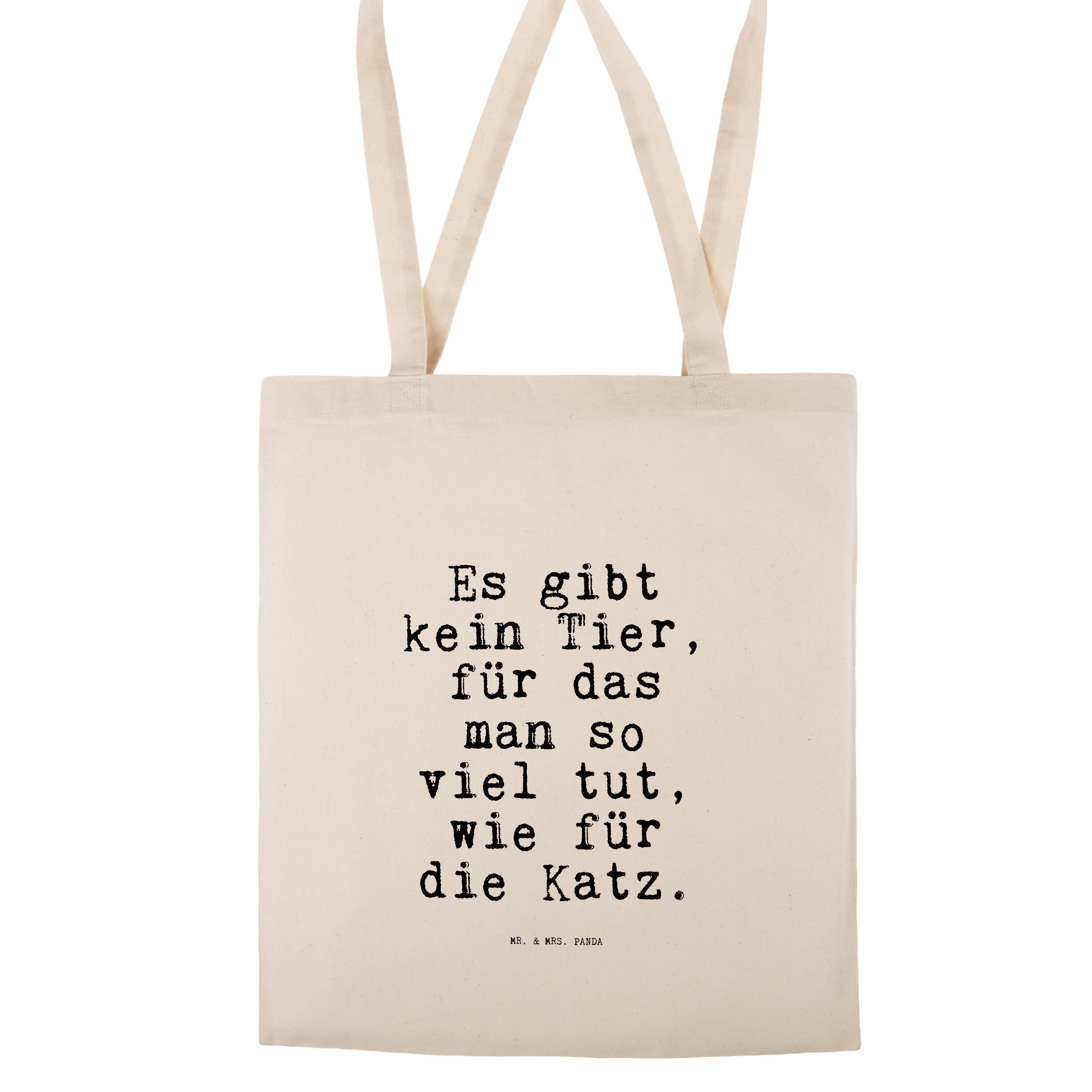 & Tier,... kein Stoffbeutel, (1-tlg) - Spruch, Geschenk, Es Panda Tragetasche Mrs. Mr. gibt Transparent -