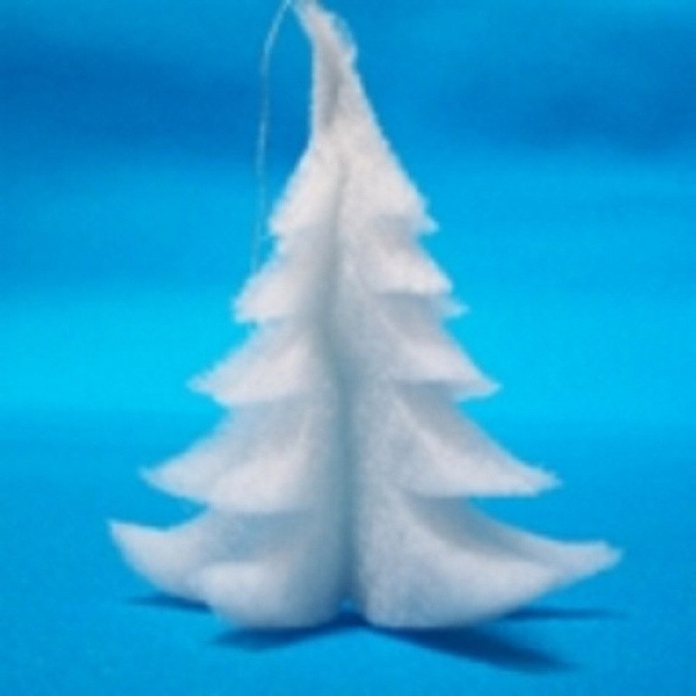 Erwin Hennecken GmbH Fensterdekoration Winterdeko 3D TANNE. 3 Tannen 17cm aus SCHNEEWATTE (3 Stück Packung)