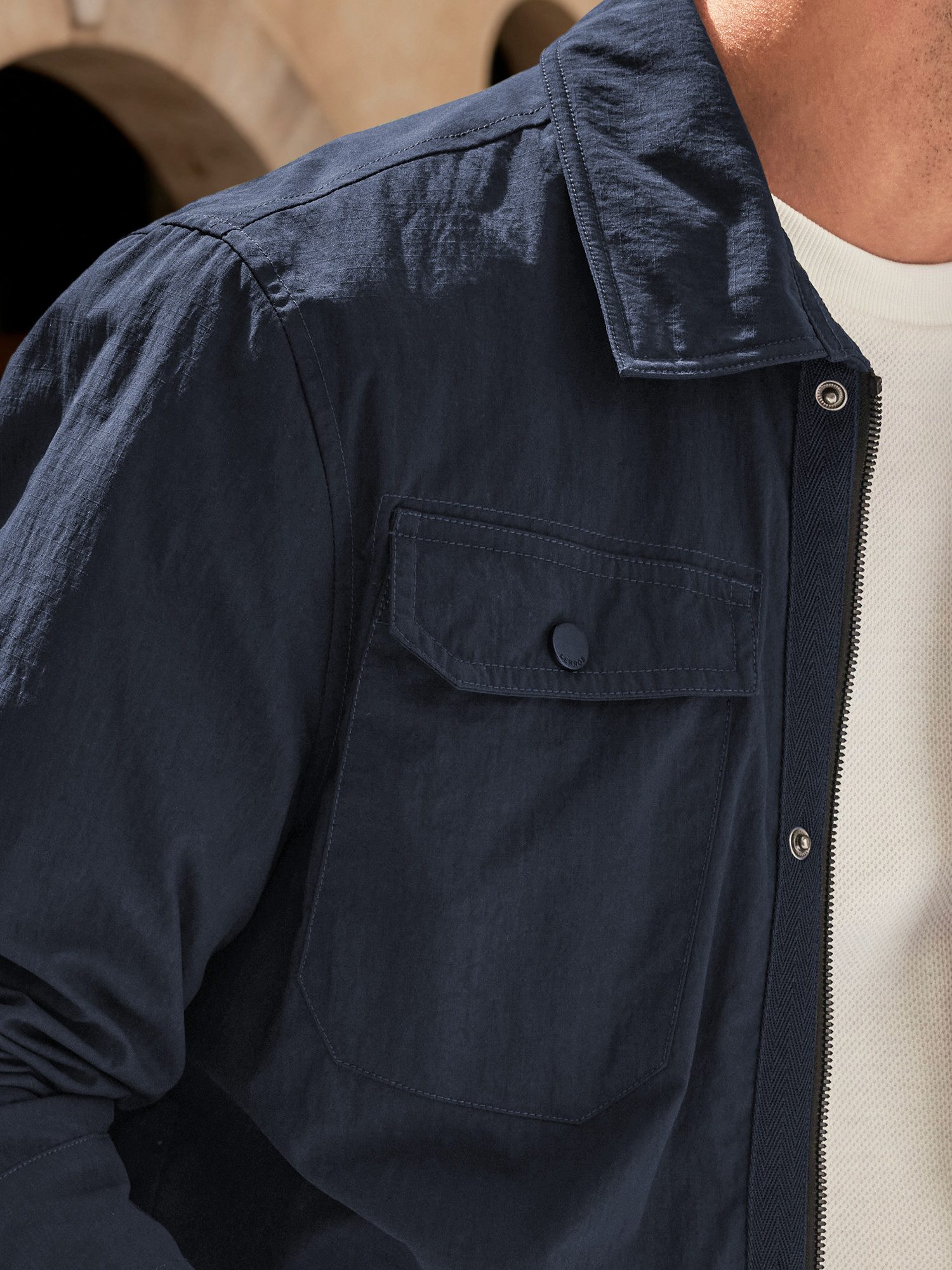 LERROS Outdoorjacke Leichte Hemdjacke mit Funktion Wind- und Wasserabweisend, Atmungsaktiv, Aufgesetzte Brusttaschen
