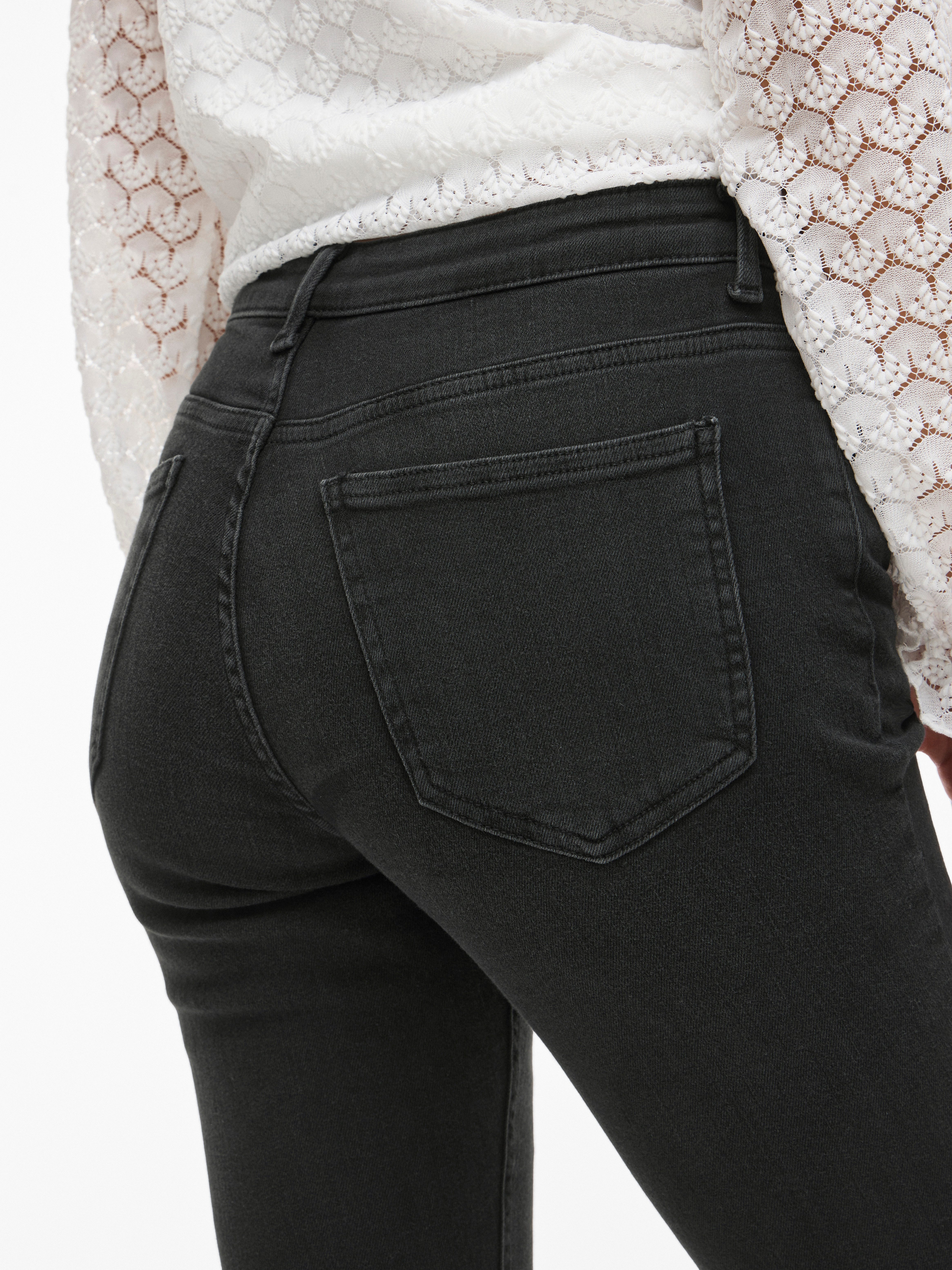 Vila Skinny-fit-Jeans VISARAH RW SKINNY JEANS BLK BUB00-NOOS günstig online kaufen