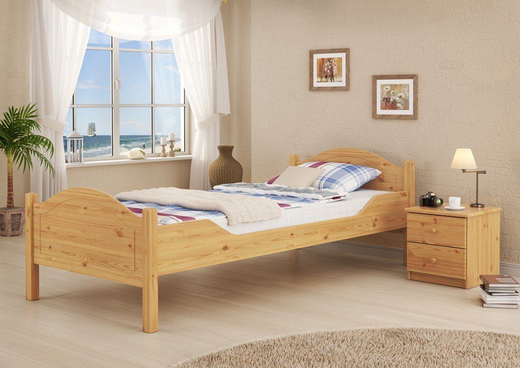 ERST-HOLZ Bett »Einzelbett Kiefer massiv 100x200 ...