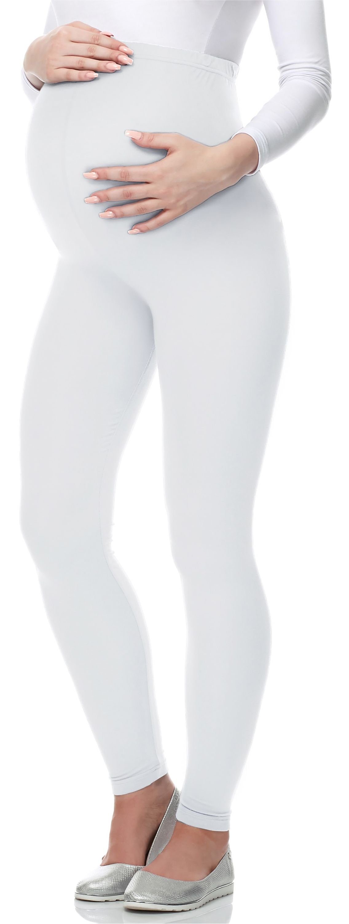 Be Mammy Легінси для вагітних Lange Umstandshose aus Viskose BE-02 (1-tlg) elastischer Bund