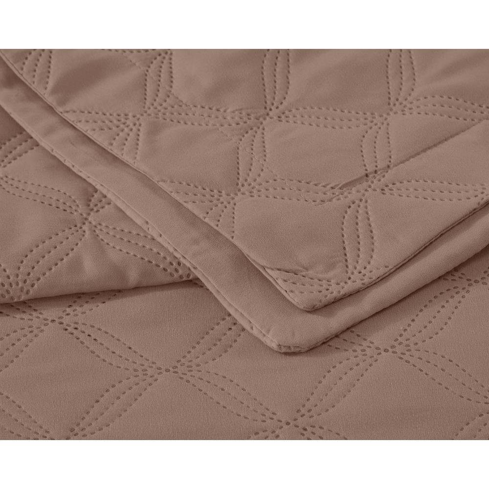 Taupe Twin-Bett 2 Tagesdecke atmungsaktiv - Sitheim-Europe, Kissenbezüge 60x70, - + Chrone 260x250 Sleeptime Gut - Tagesdecke