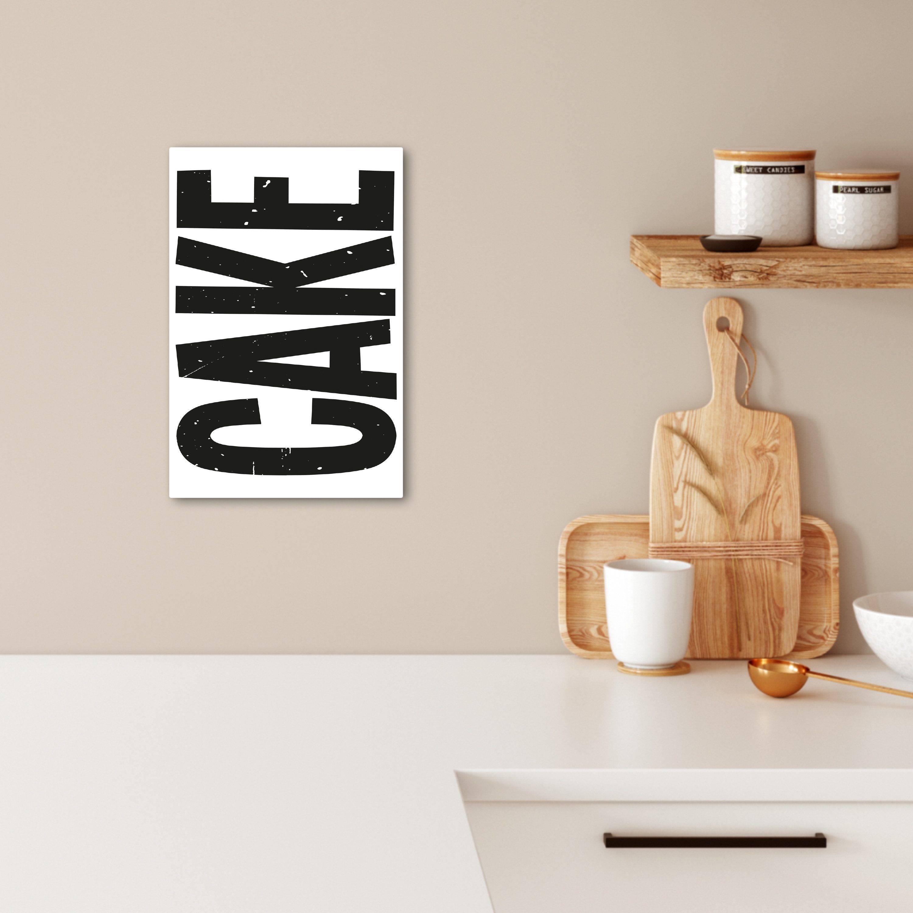 OneMillionCanvasses® Leinwandbild Schwarz - Torte - günstig online kaufen