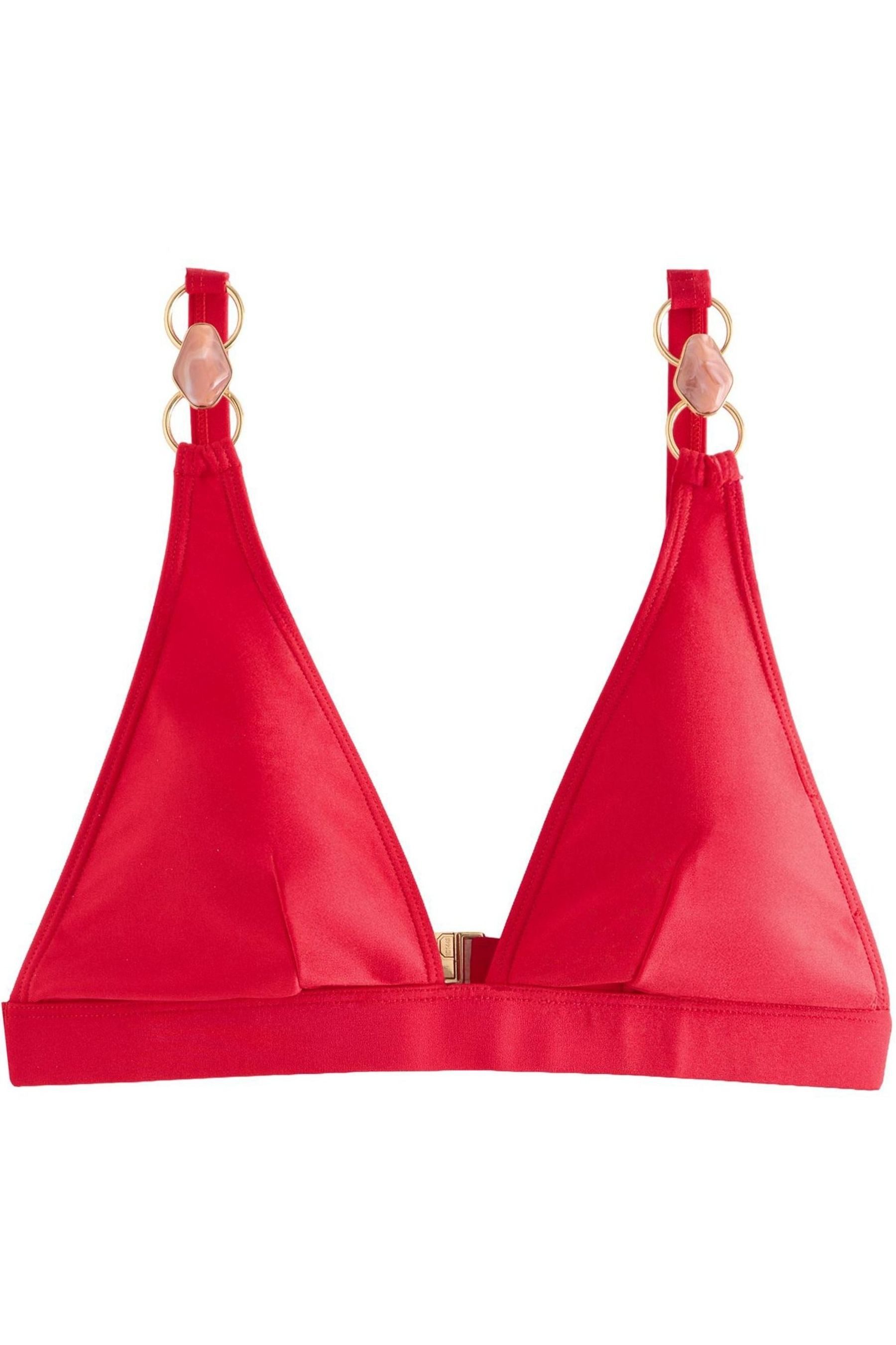 LIPSY Triangel-Bikini-Top Lipsy Triangel-Bikinioberteil mit Kunstharzdetail (1-St)