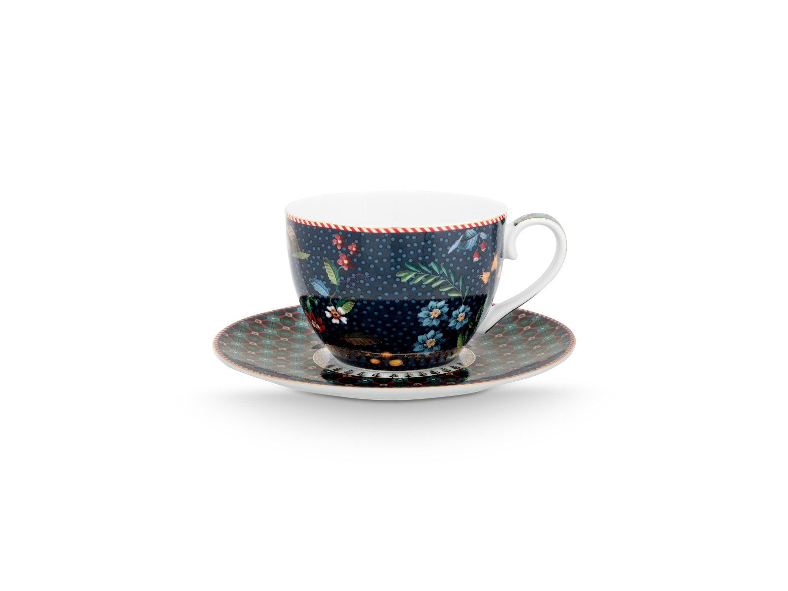 PiP Studio Tasse Berry Blues Kaffeetasse m.U. blau 280ml Set2, Porzellan