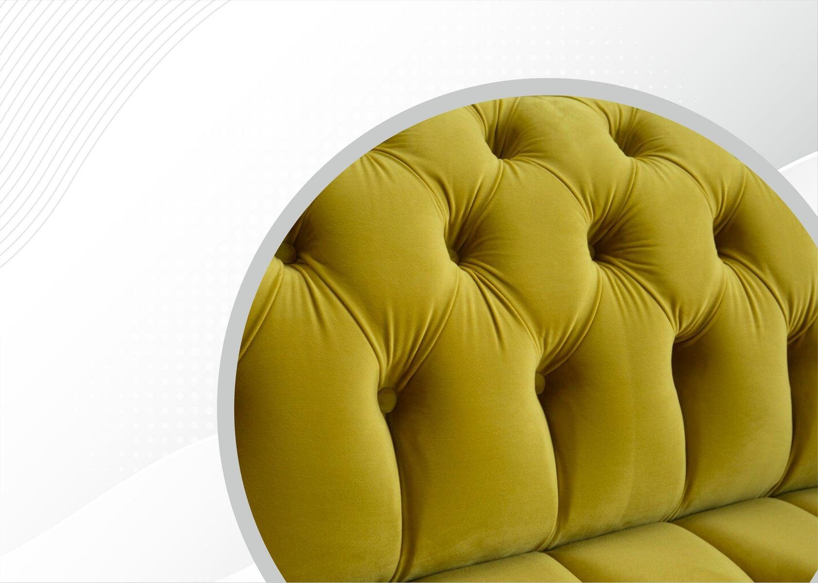 JVmoebel Chesterfield-Sofa, Chesterfield 3 Sofa Sofa cm Design 225 Sitzer Couch