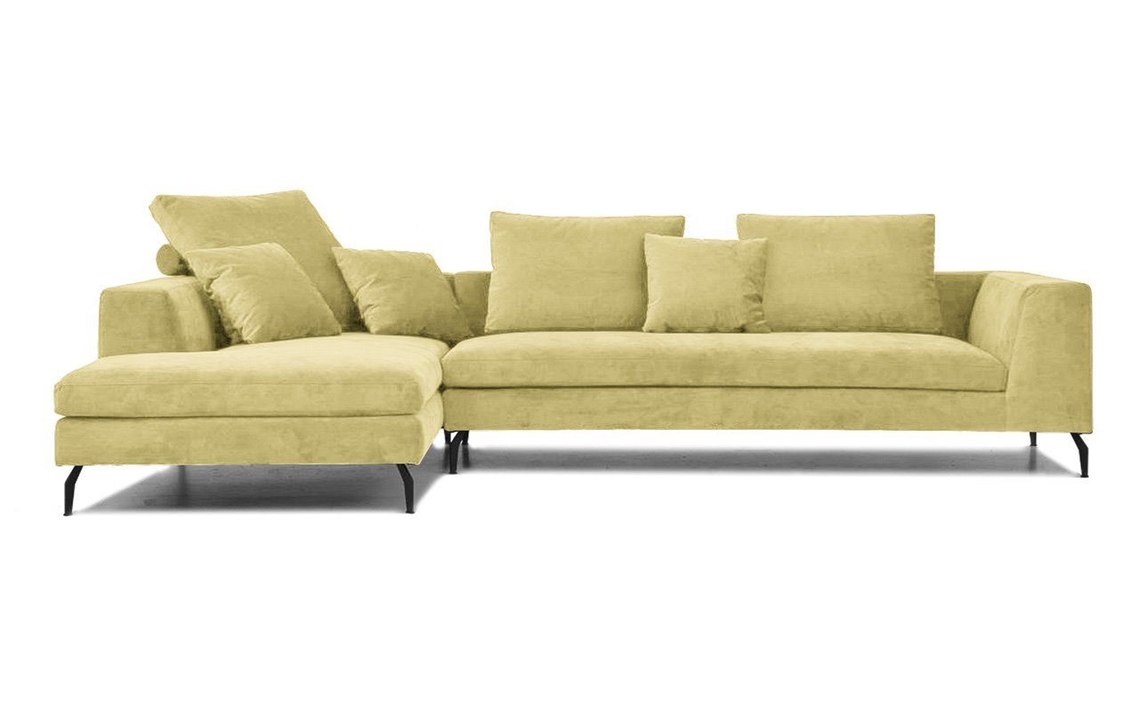 Ecksofa Kombination Messina living Stoff Big-Sofa gelb daslagerhaus