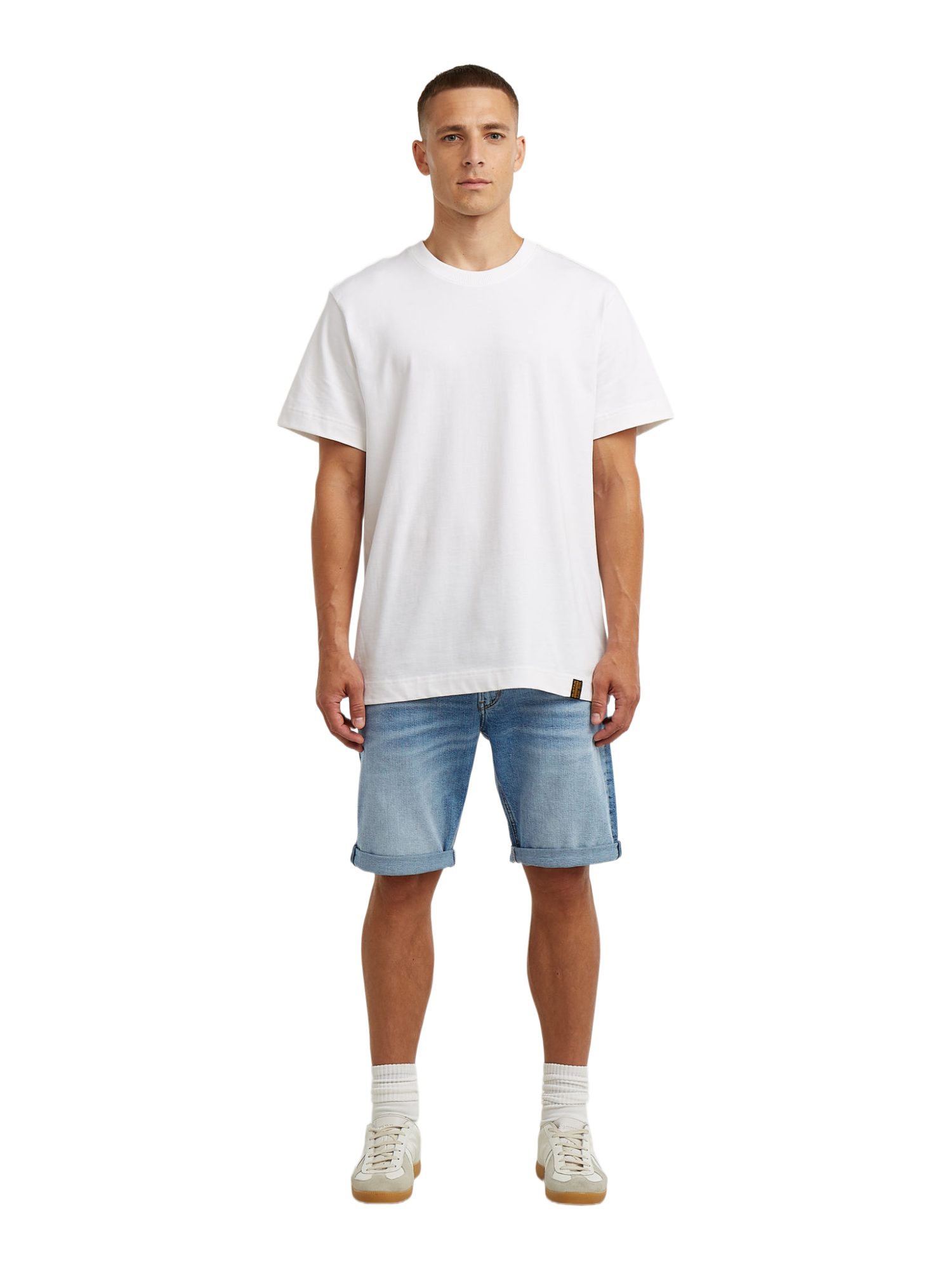 G-STAR Bermudas blau, Casual, Baumwolle, Unifarben, Regular Fit, Mittel