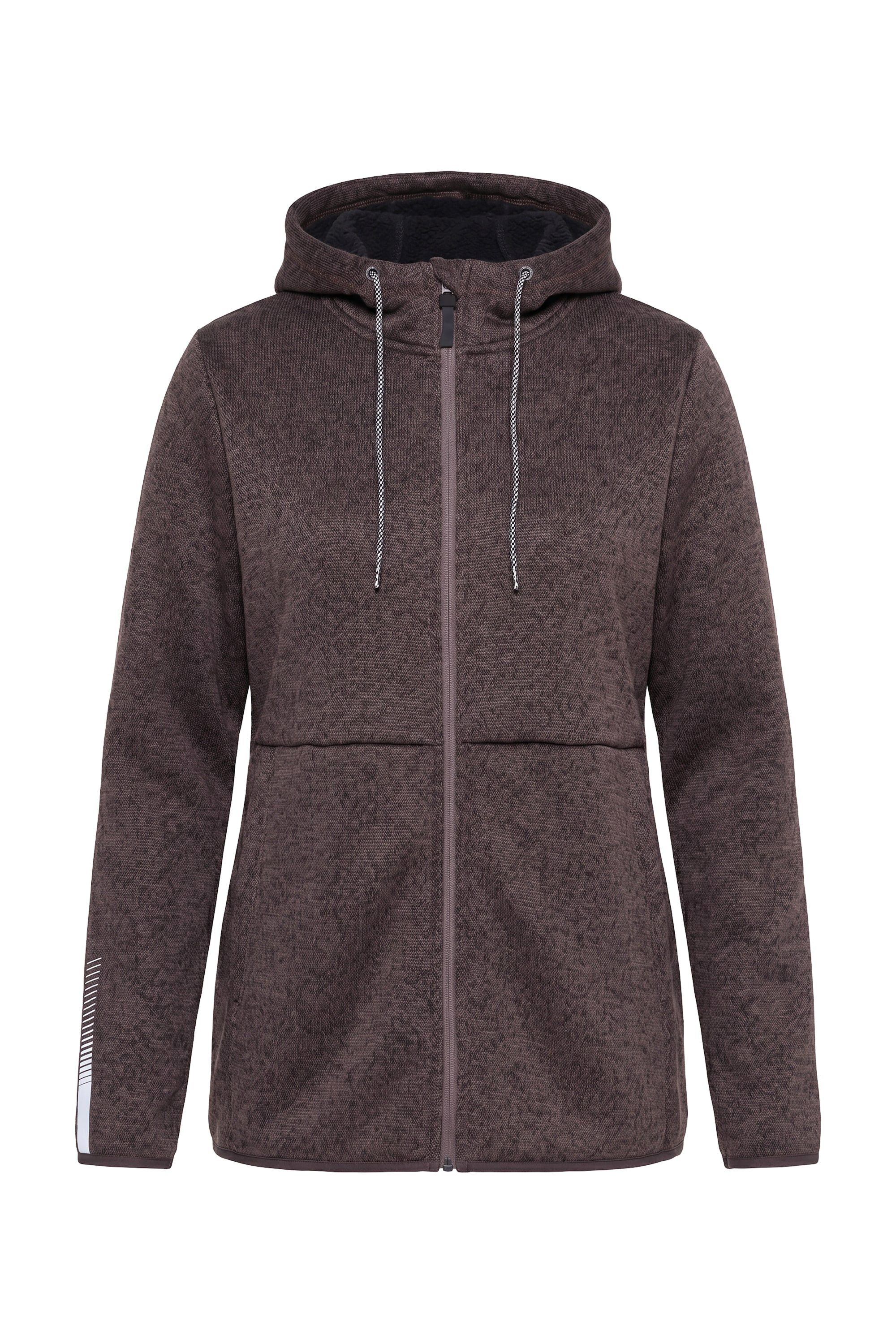 Ulla Popken Sweatjacke Strickfleece-Jacke Teddyfleece 2-Wege-Zipper – Bild 2 von 4