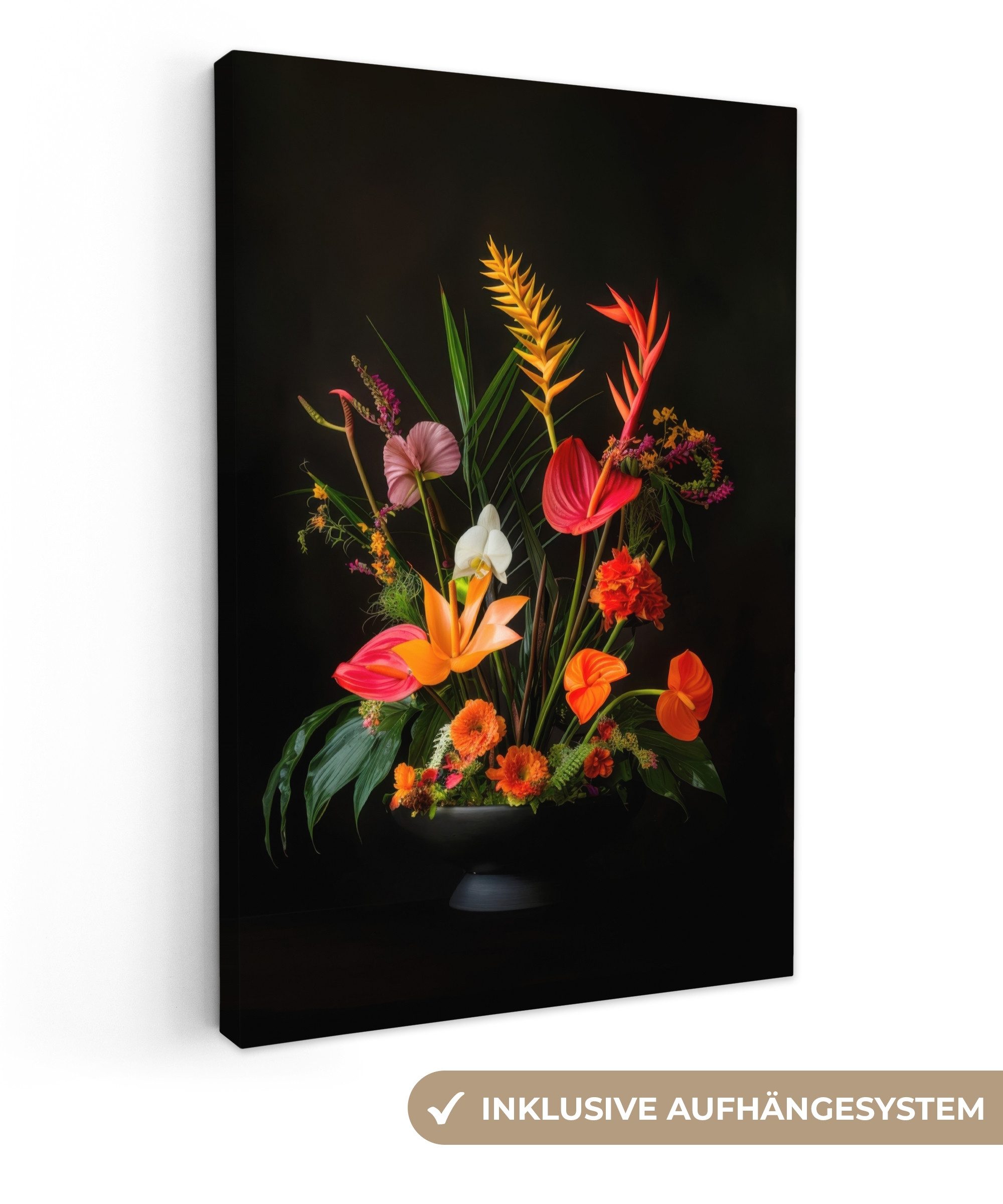 OneMillionCanvasses® Leinwandbild Schale - Strauß - günstig online kaufen