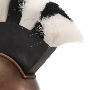 vidaXL Ritter-Kostüm Griechischer Krieger-Helm Antik Replik für LARP Kupfern Stahl