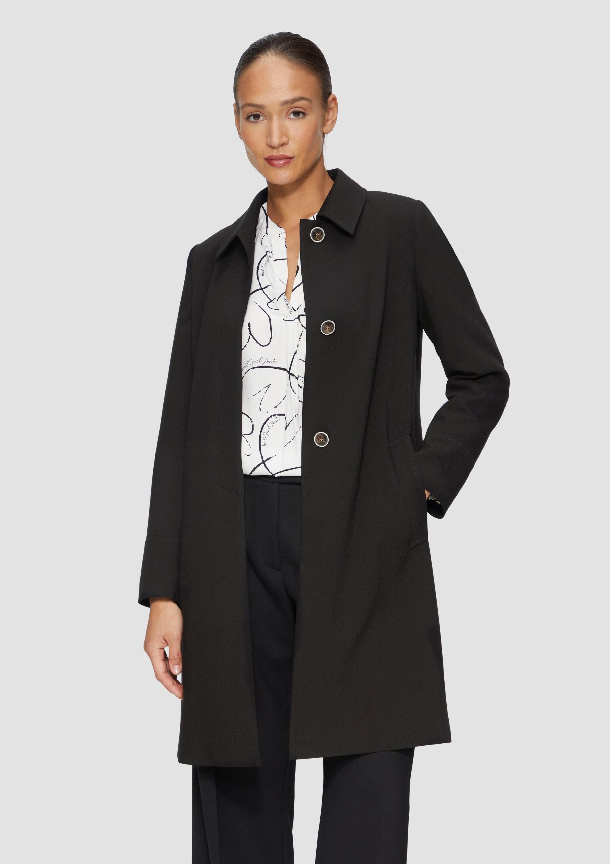 s.Oliver Funktionsmantel Outdoor-Mantel Leicht wärmender Mantel mit halber Knopfleiste