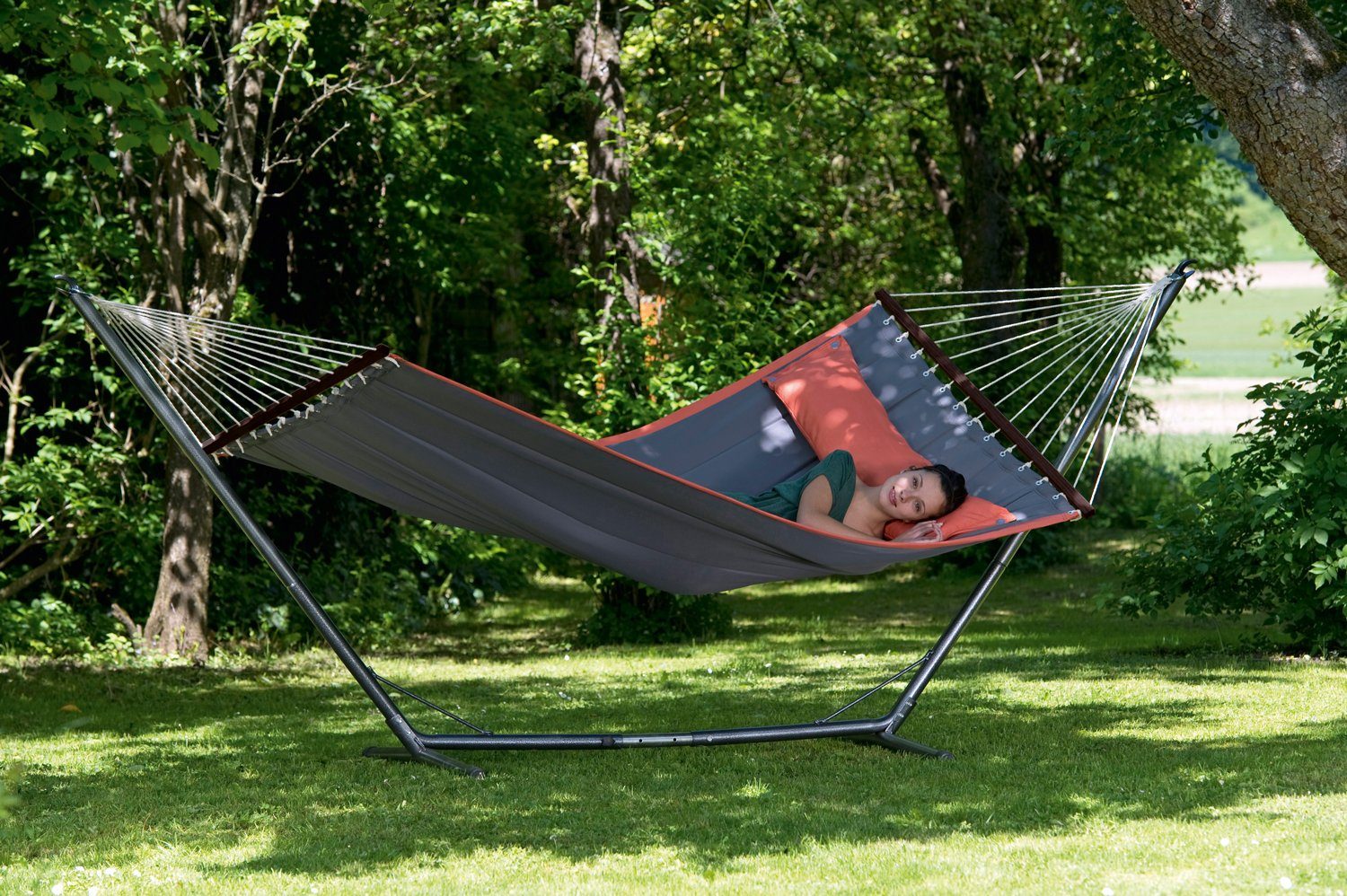 Amazonas Stabhängematte American Dream Grey XL: Stil und Komfort, bis zu 2 Personen – Bild 3 von 5