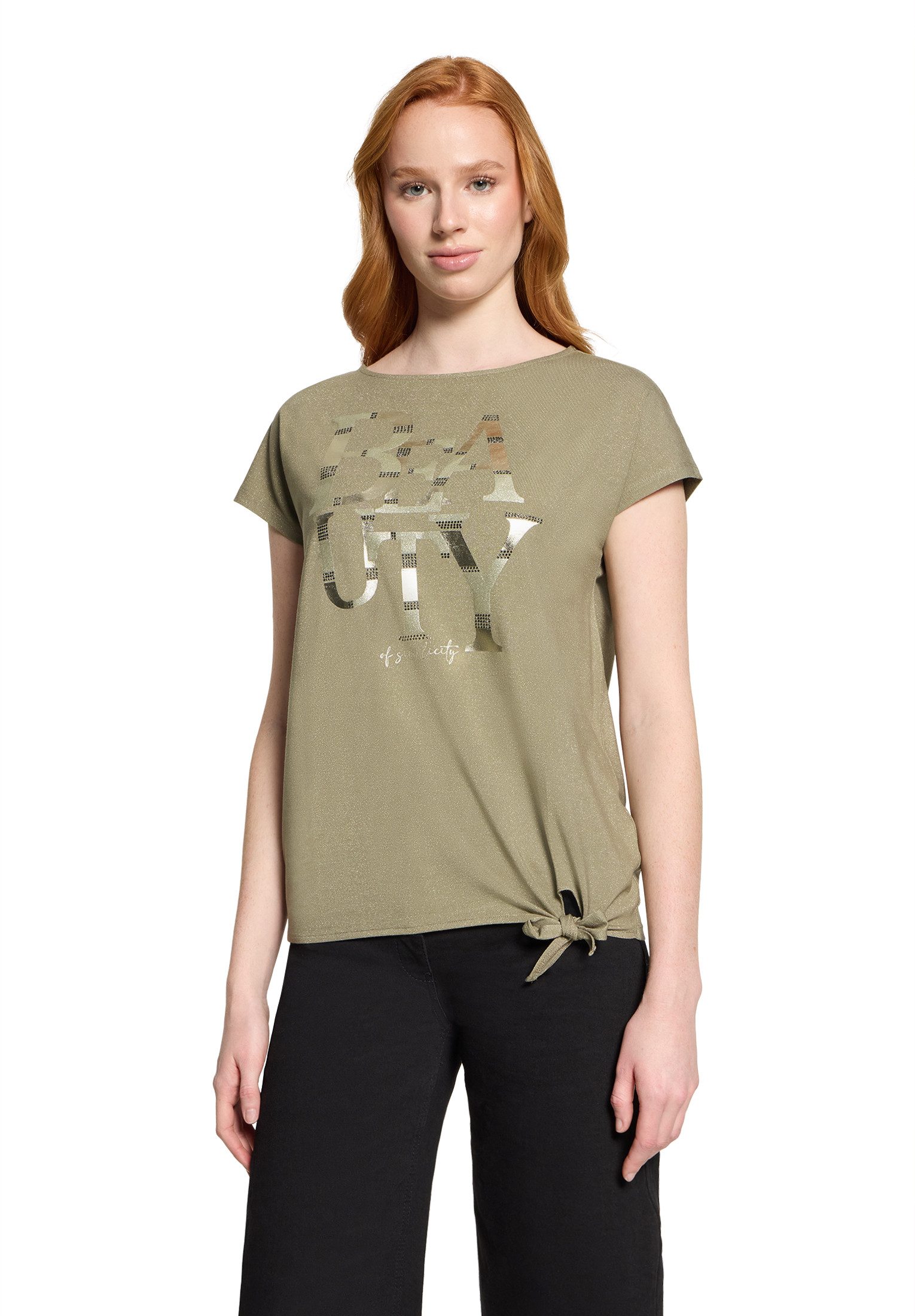 Betty Barclay Kurzarmshirt Damen mit Schleifenknoten (1-tlg)