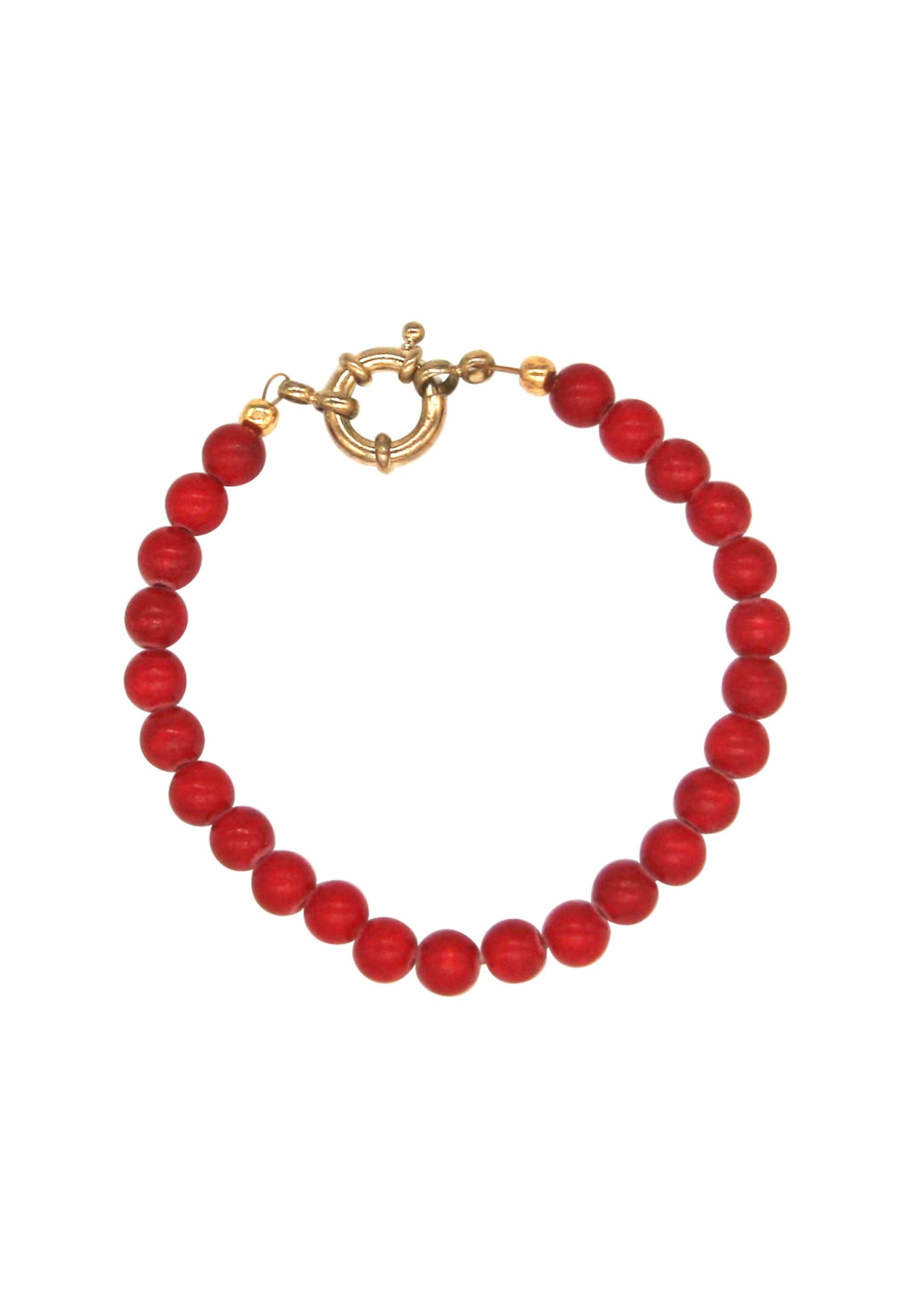 Gemshine Armband ROTER JADE, Europäischer Schmuck: Qualität liebevoll hergestellt