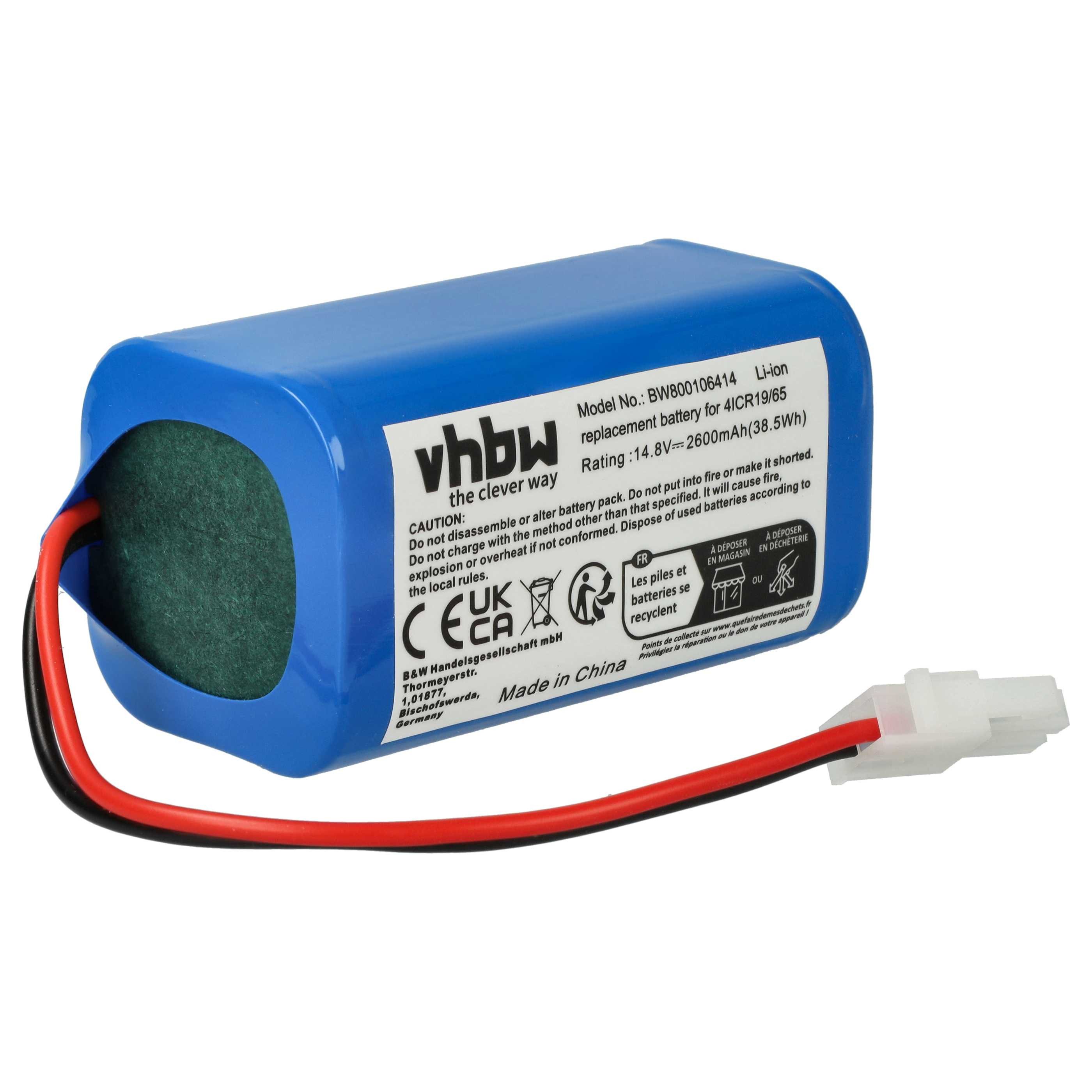vhbw Ersatz für iLife PX-B020 für Staubsauger / Saugroboter Staubsauger-Akku Akku Li-Ion 2600 mAh (14,8 V, 1 St), Leistungsfähiger Austausch-Akku für Ihren Saugroboter
