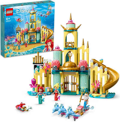 LEGO® Konstruktionsspielsteine Arielles Unterwasserschloss (43207), LEGO® Disney Princess, (498 St), Made in Europe