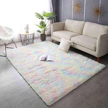 Hochflor-Teppich Hochflor Regenbogen Teppich, 120x160cm, Novzep, Rechteck