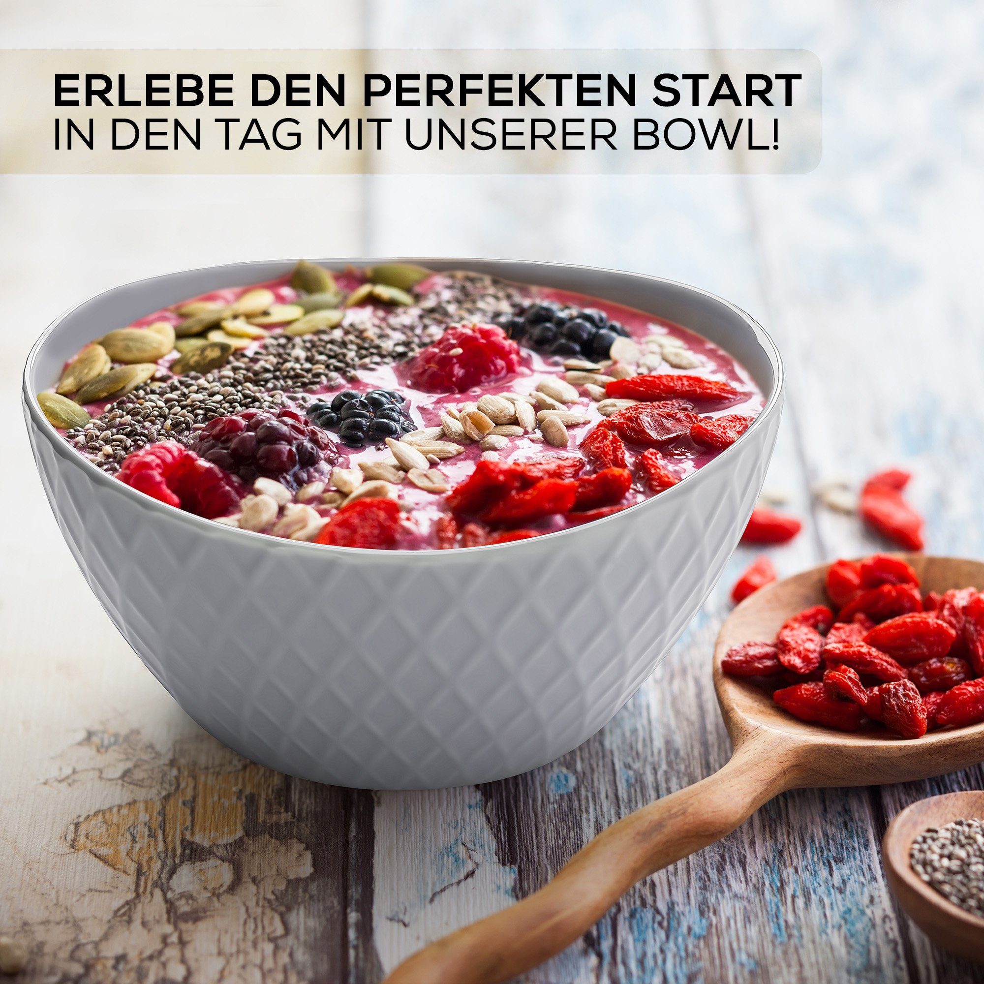 MiaMio Müslischüssel Schüssel Set Palmanova Kollektion (6 x 800 ml)