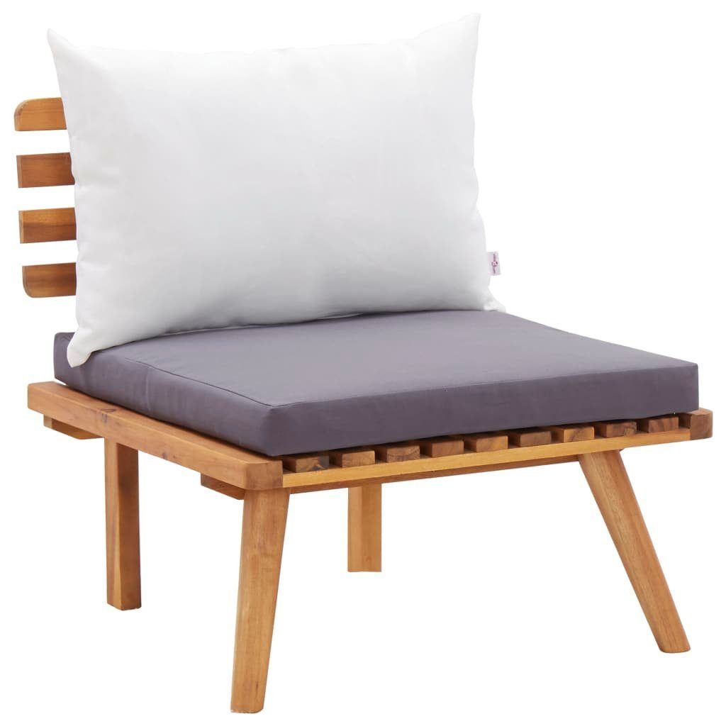 vidaXL Loungesofa »Gartenstuhl mit Auflagen Akazie Massivholz«, 1 Teile