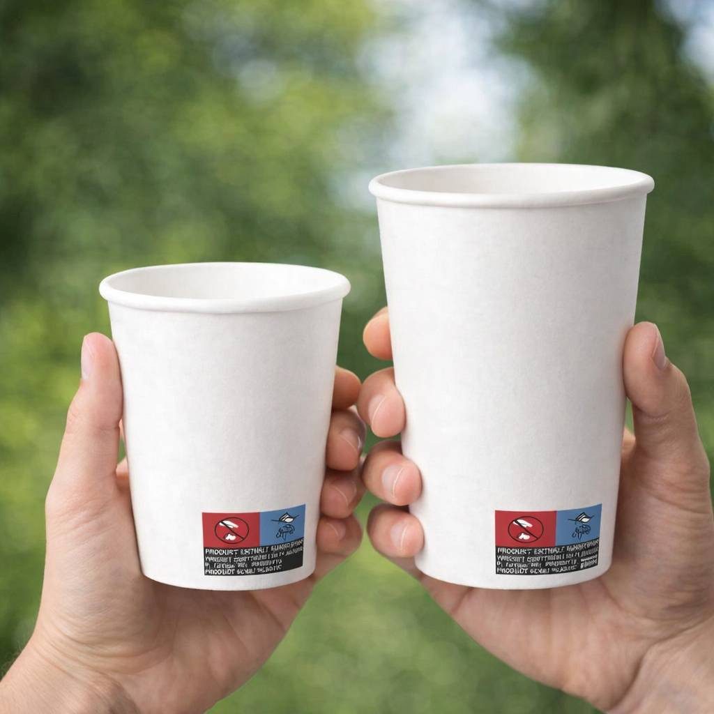 PACKEO Coffee-to-go-Becher Kaffeebecher To Go 200 ml (8 oz), Pappbecher für Heißgetränke, 500-tlg., weiss
