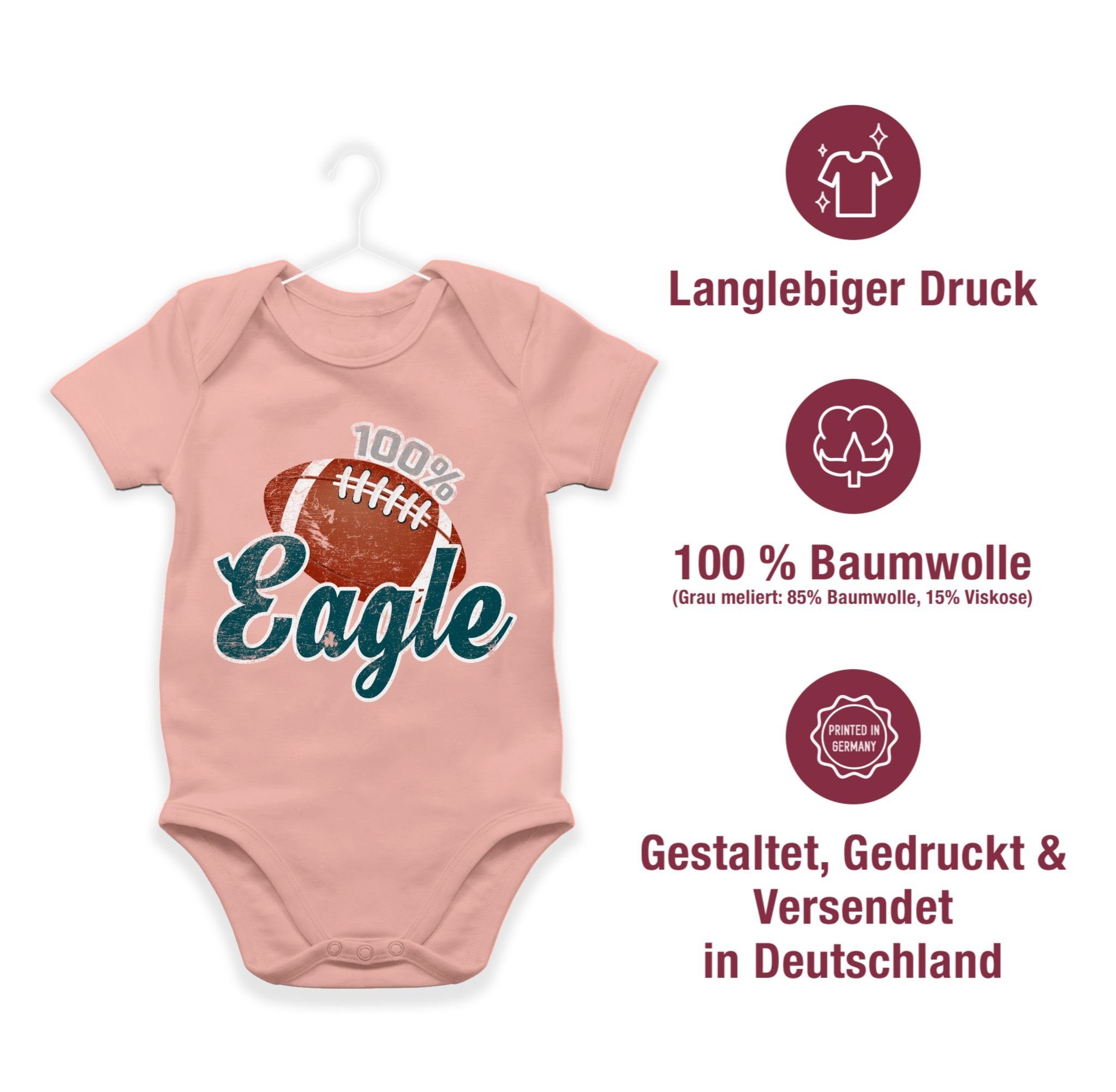 Baby Eagle Bewegung & Shirtbody Sport 3 100% Babyrosa Shirtracer