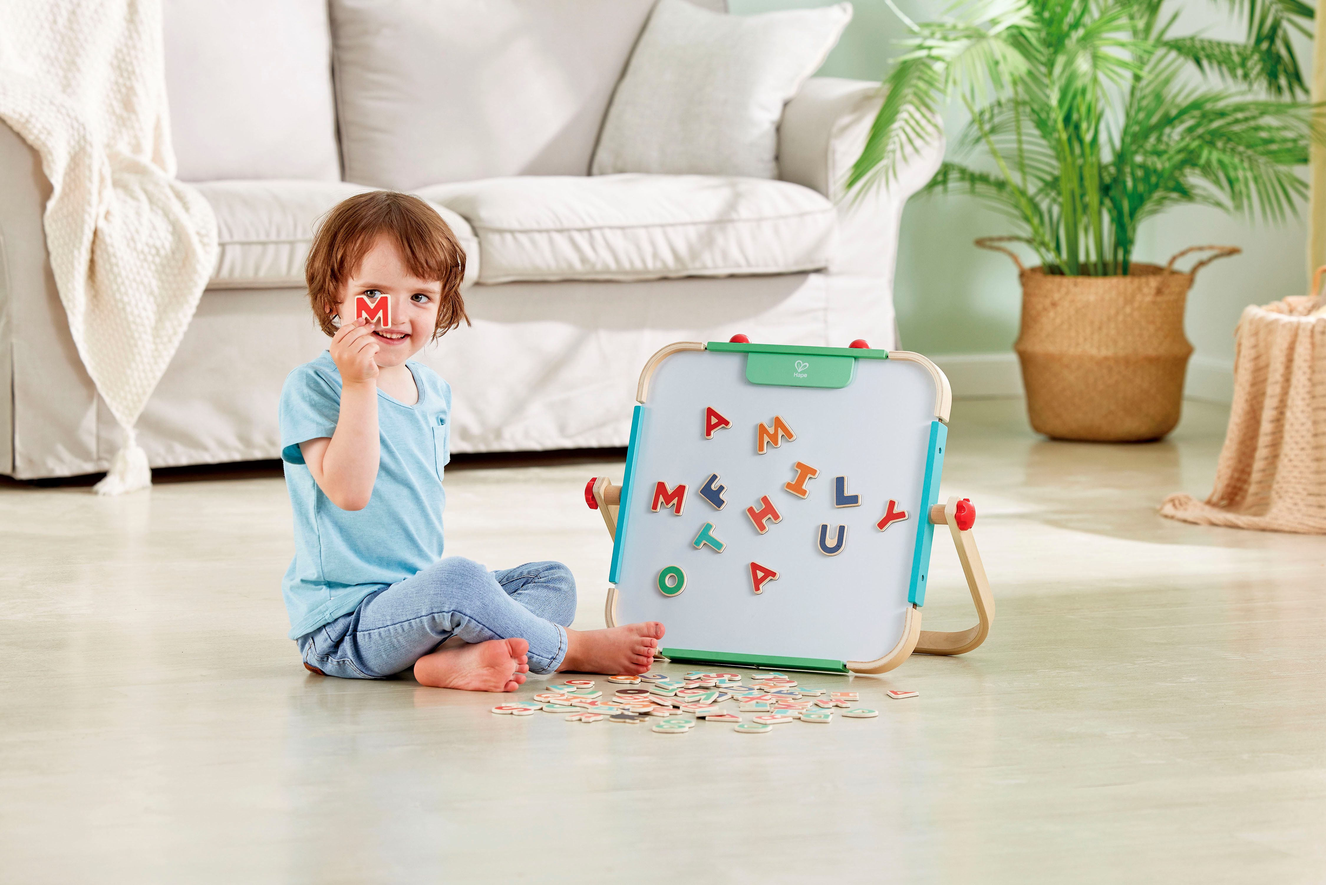 Hape Begrenzungsmagnetband Magnetische Buchstaben