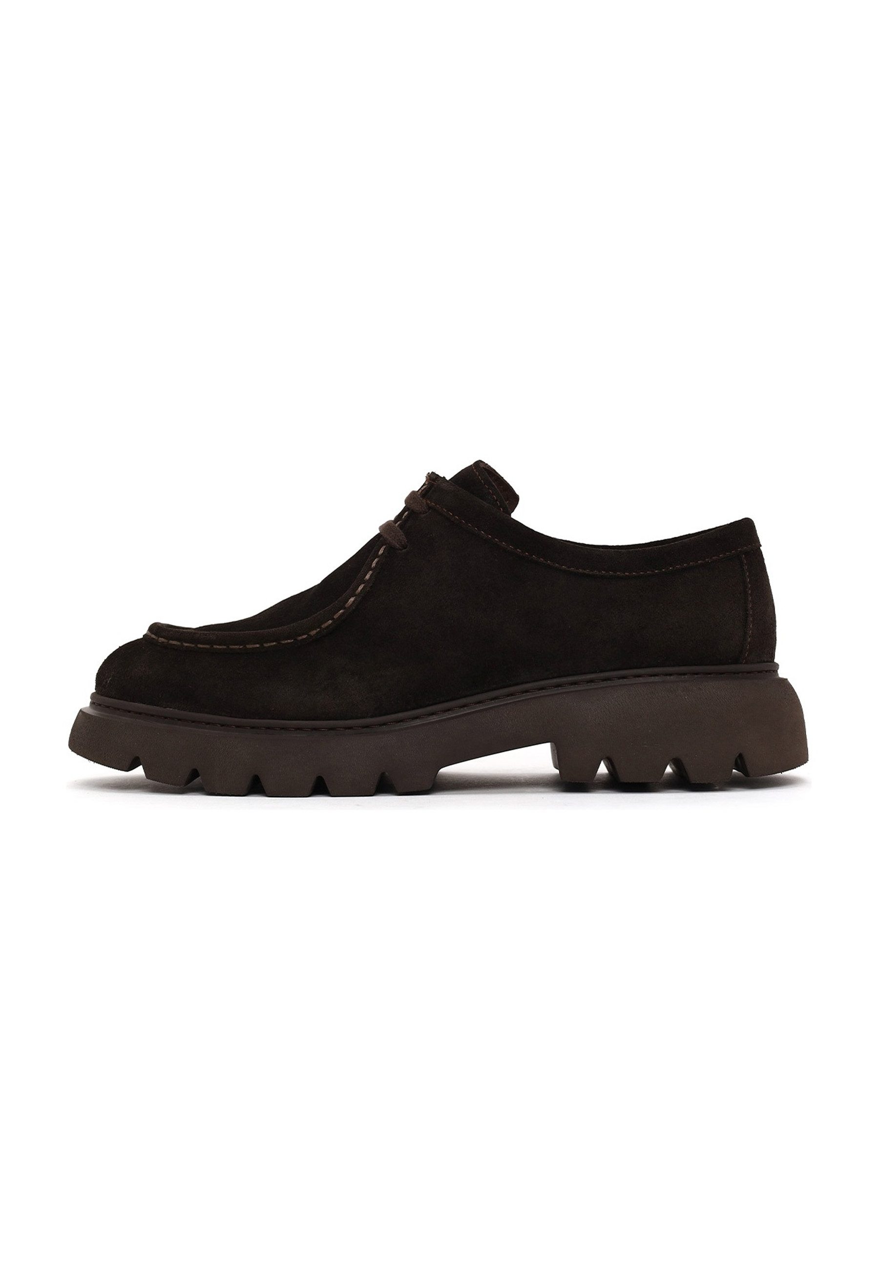 Derimod Veloursleder Moc-Toe Schnürschuhe Schnürschuh