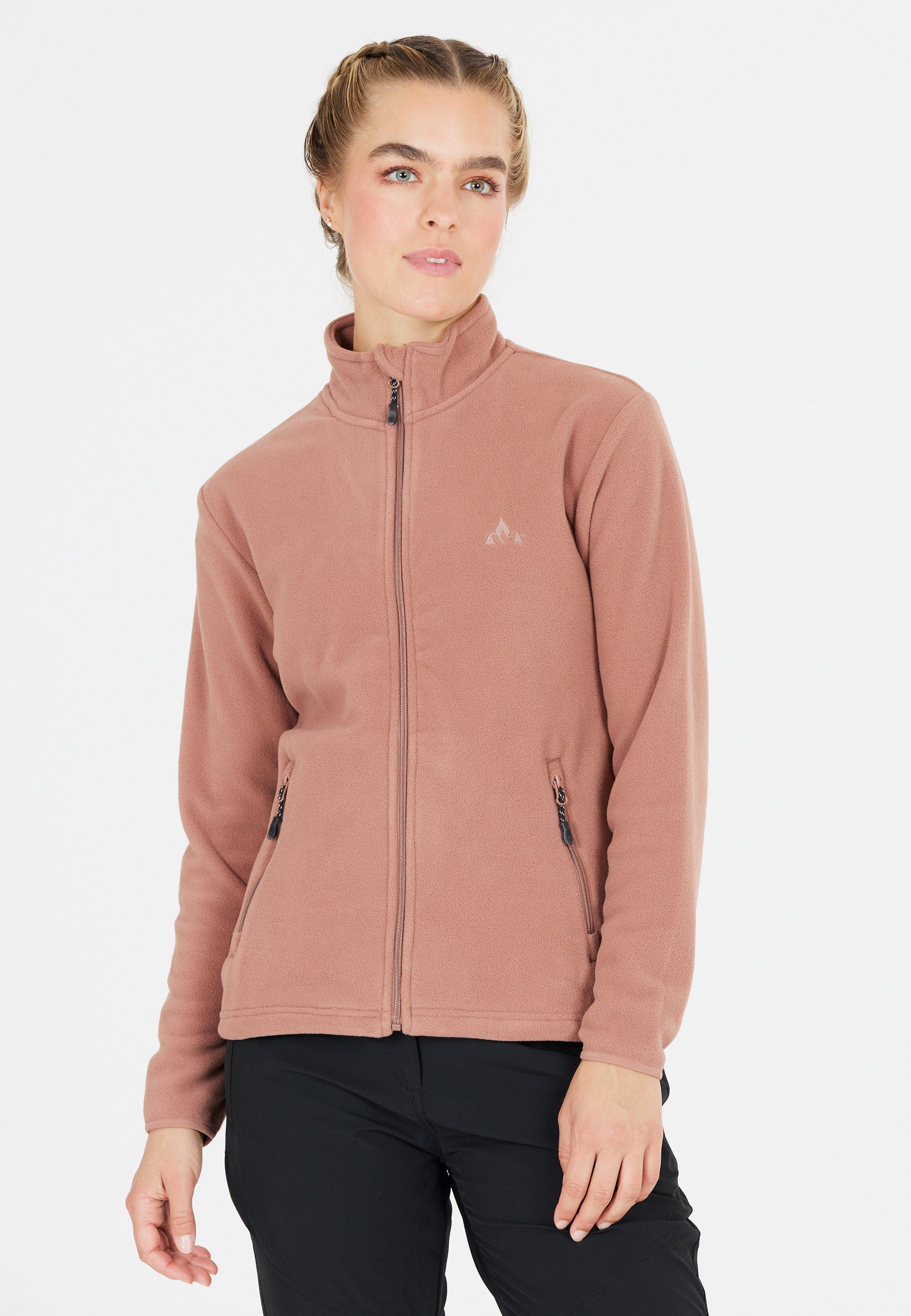 WHISTLER Fleecejacke Cocoon mit praktischem Tunnelzug cognac | 