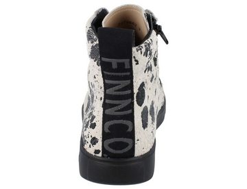 Finn Comfort Pisco, beige, schwarz, Sneaker Wechselfußbett, Schnürung und Reißverschluss