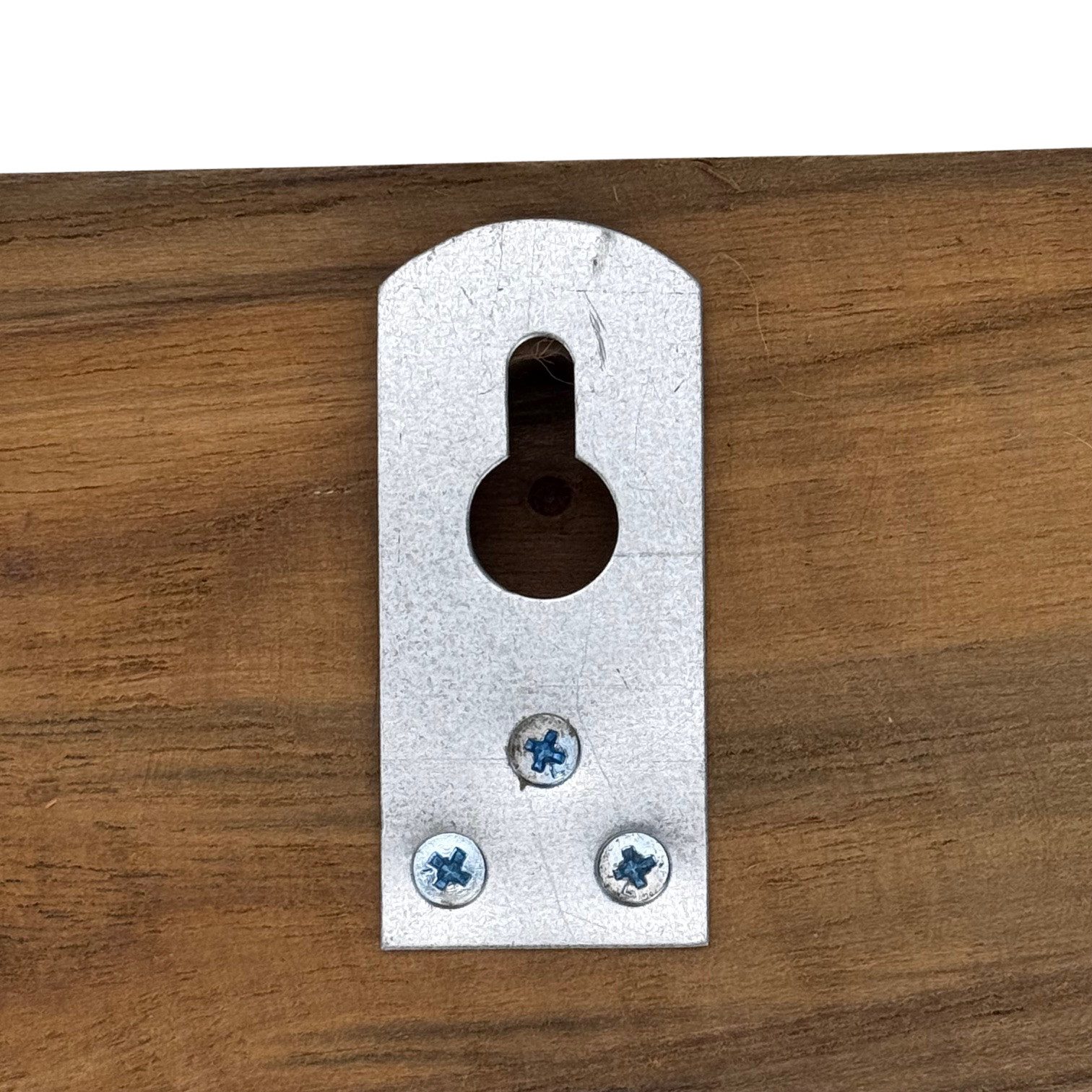 Online-Fuchs Garderobenleiste aus Teak Holz, Wandgarderobe mit 4 Haken aus Metall - 58 cm lang (rustikales Design, natürliche Optik), Treibholz-Look mit natürli – Bild 4 von 4