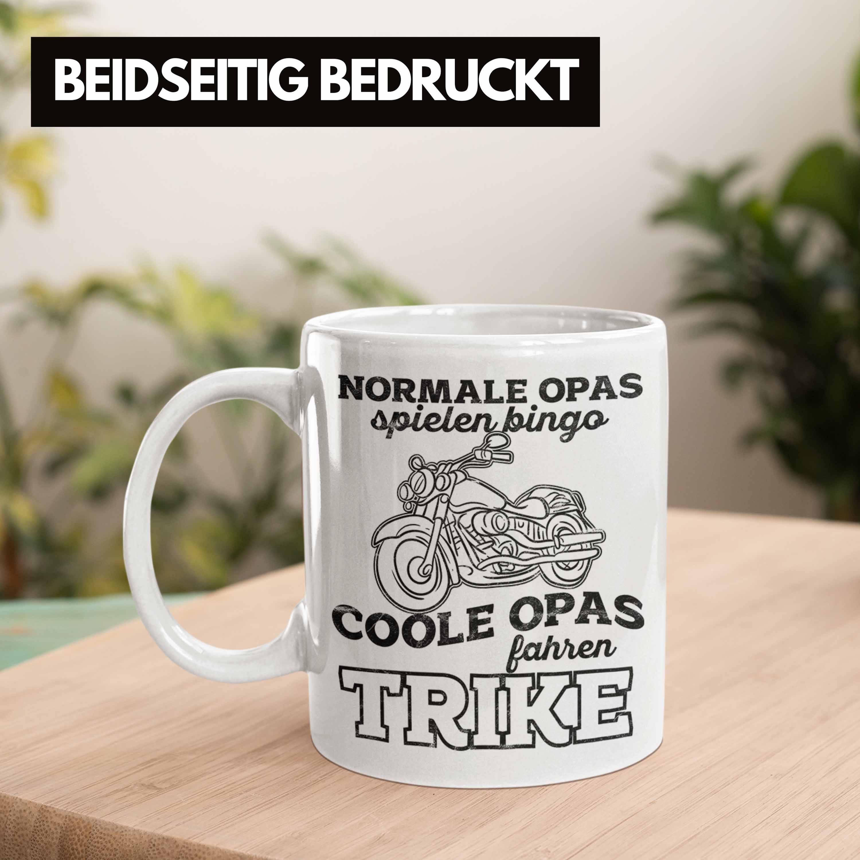 Lustig für Weiss für Fahrer Tasse Geschenkidee Geschenk Tasse Opa Trendation Trike