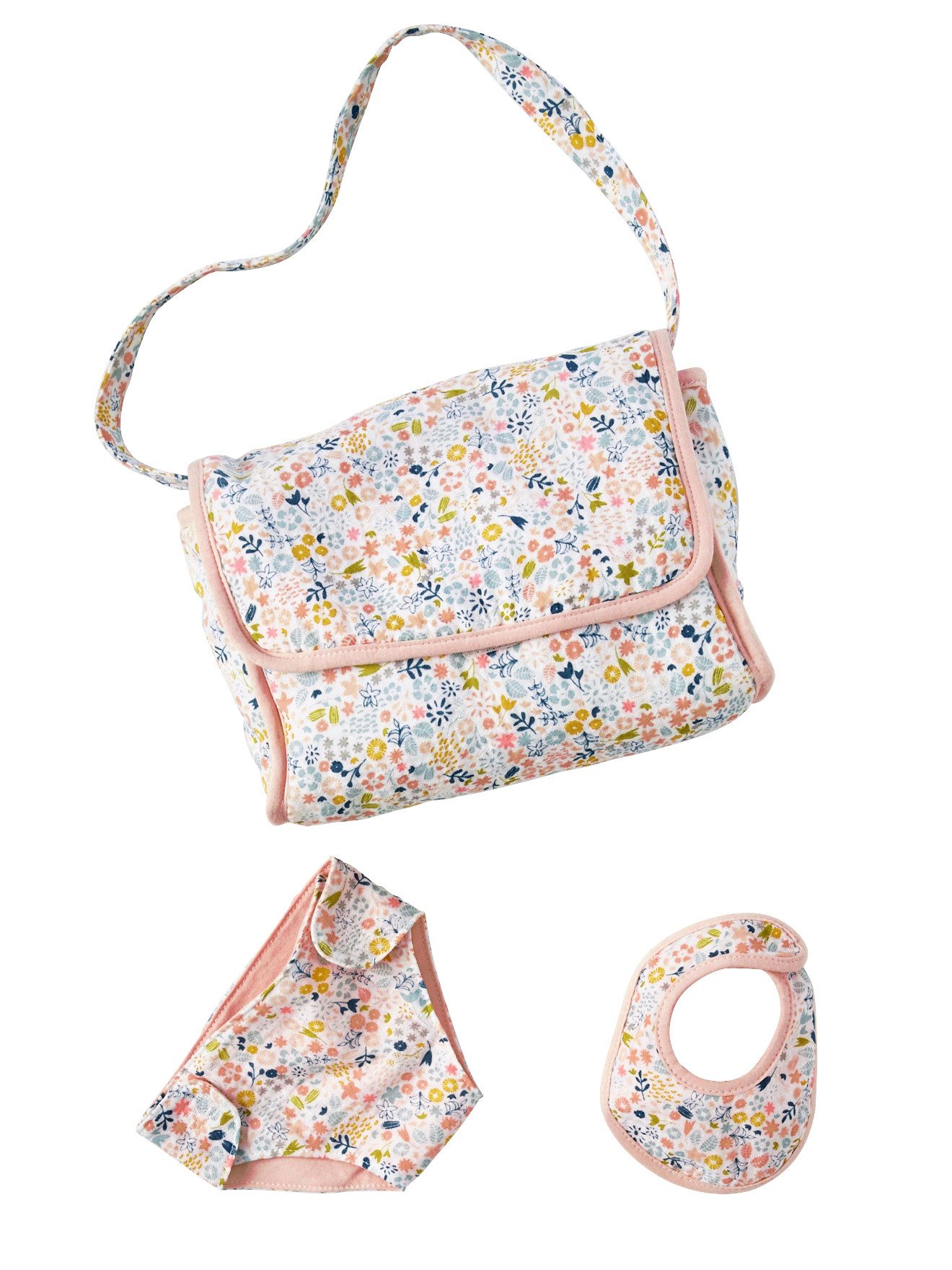 vertbaudet Puppen Accessoires-Set Puppen-Wickeltasche mit Windel und Lätzch günstig online kaufen