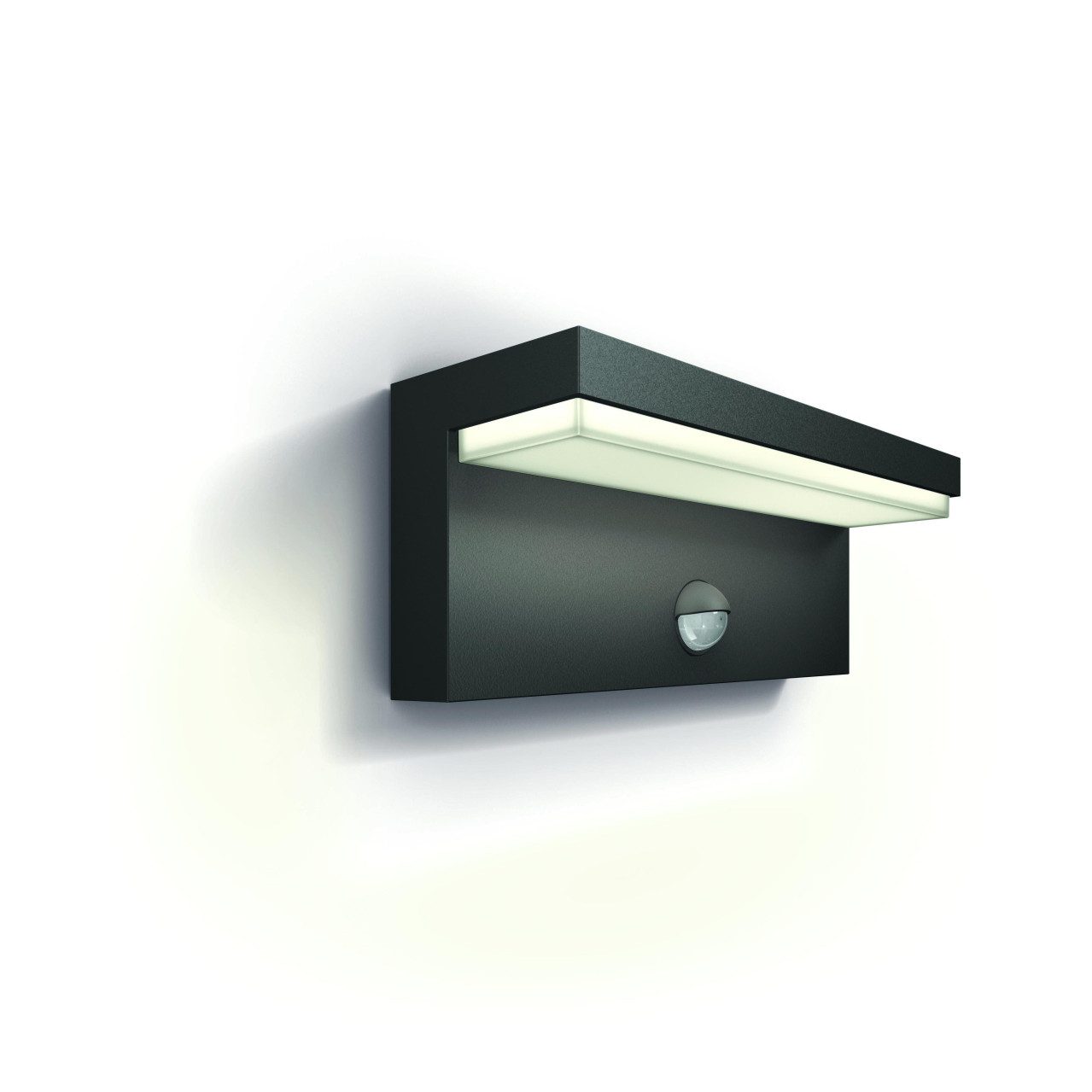 Philips LED Außen-Wandleuchte Philips LED Außenwandleuchte Bustan anthrazit mit, Inkl. Leuchtmittel, Nicht dimmbar ohne Bewegungsmelder